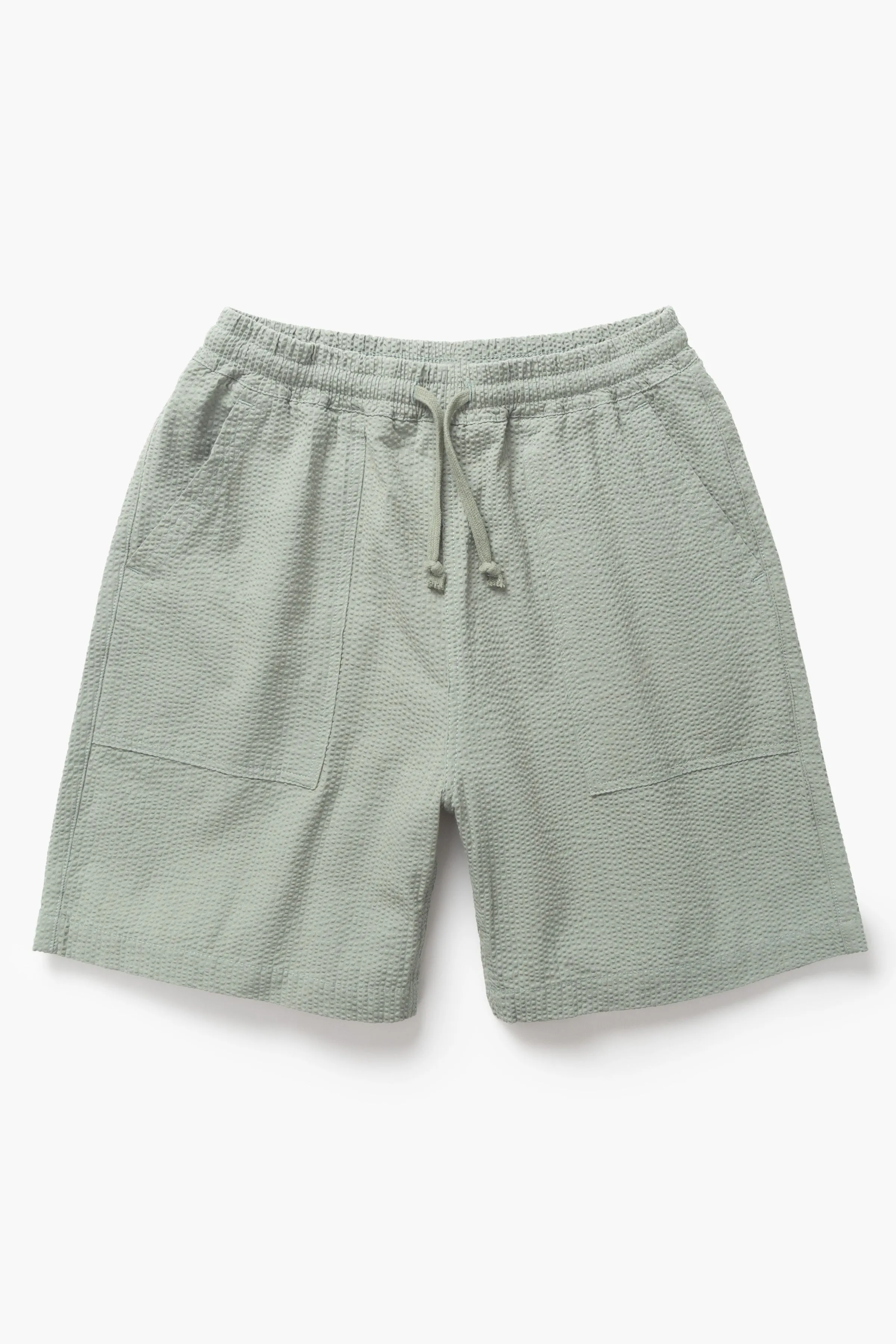 Seersucker Chef Shorts - Sage sold by Service Works