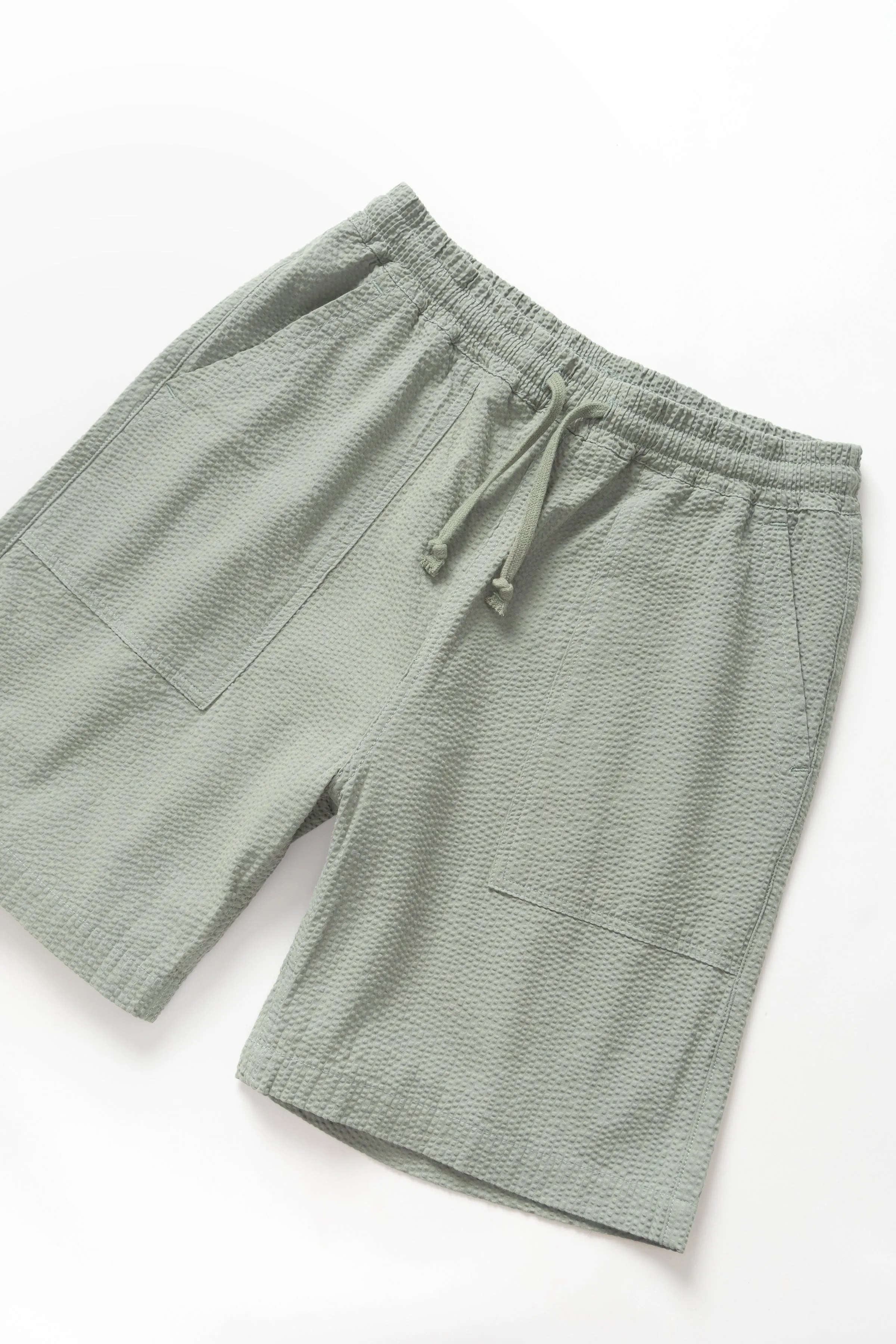Seersucker Chef Shorts - Sage sold by Service Works product image thumbnail 2