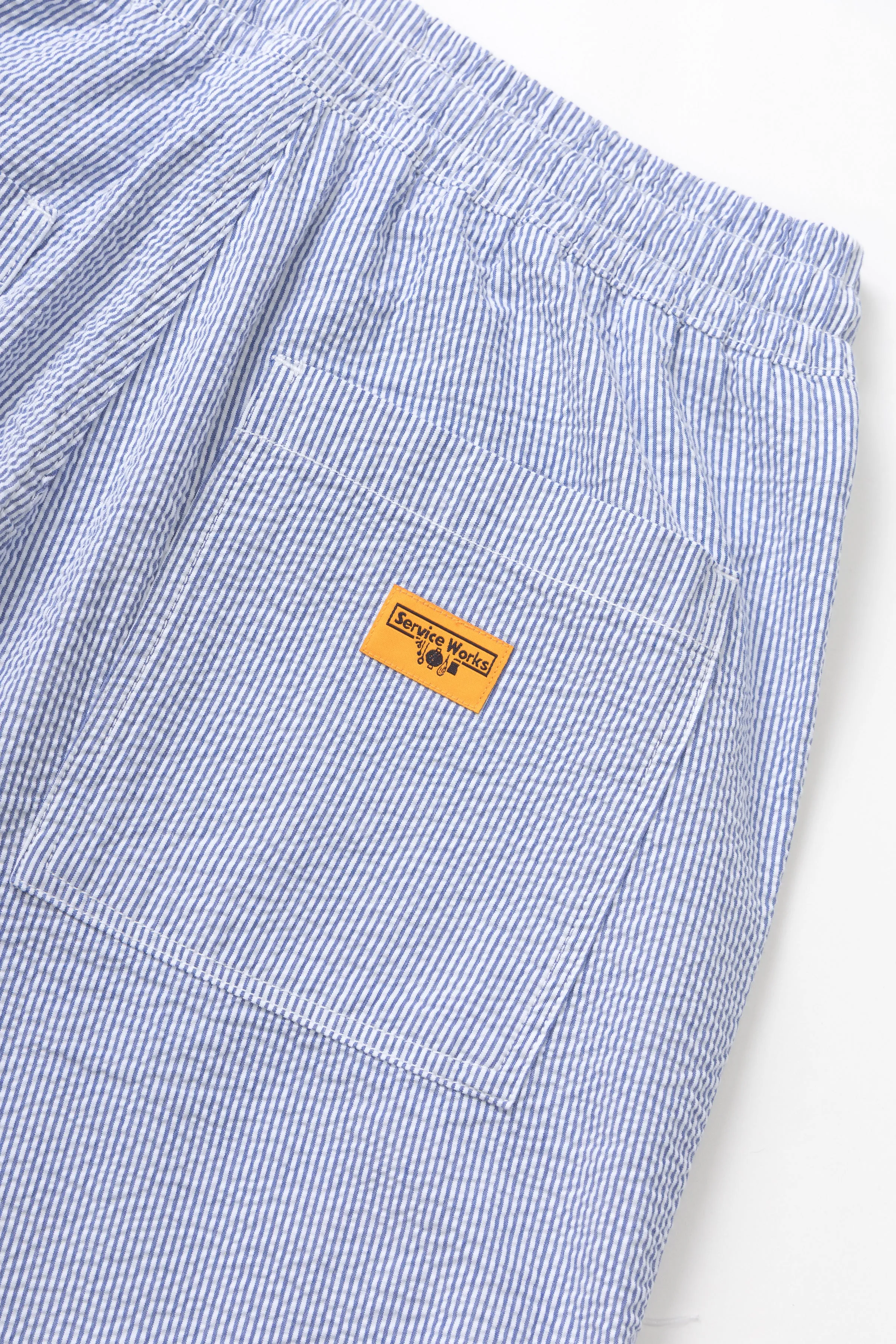Seersucker Chef Shorts - Navy Stripe sold by Service Works product image thumbnail 4