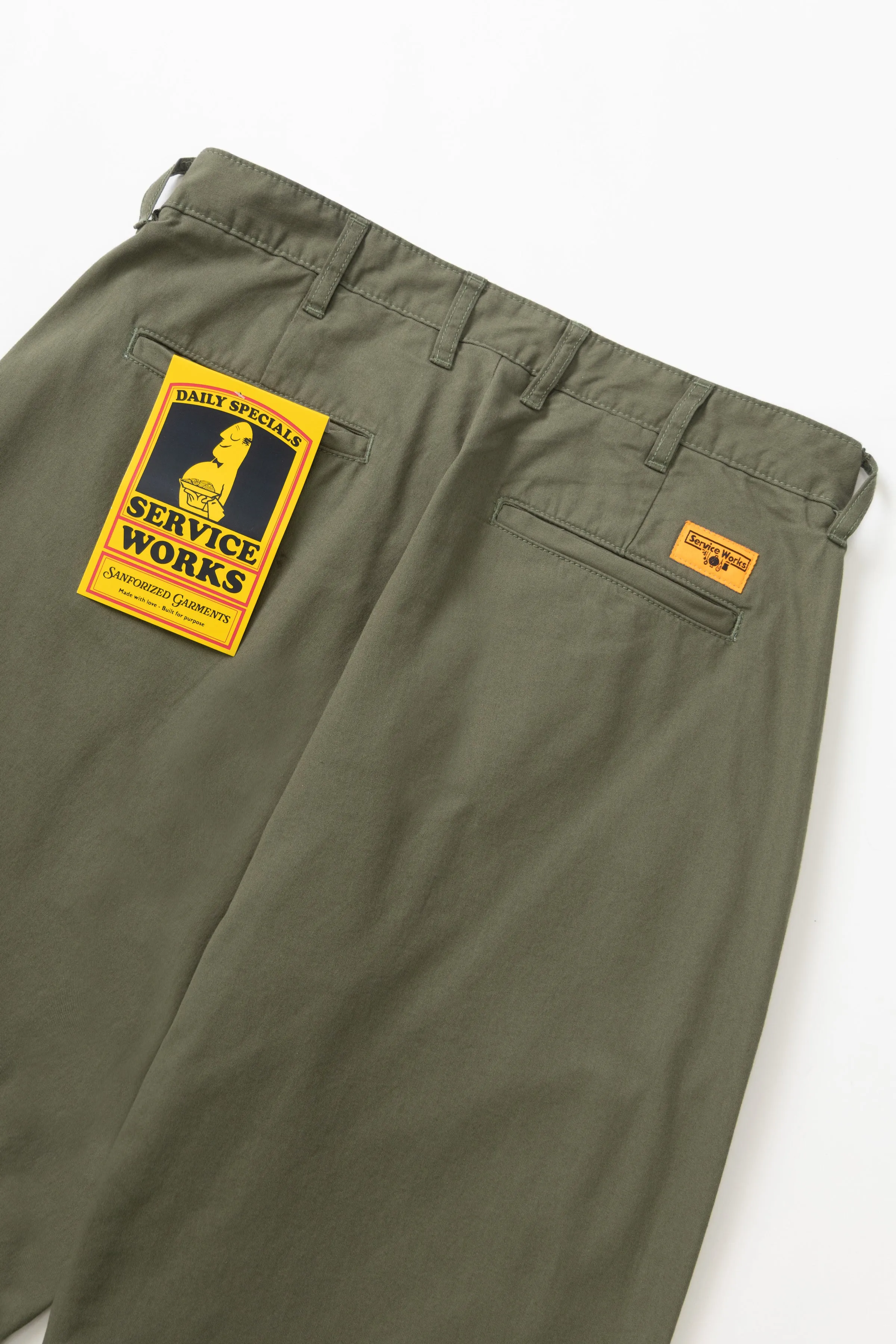 Twill Part Timer Pant - Olive sold by Service Works product image thumbnail 4