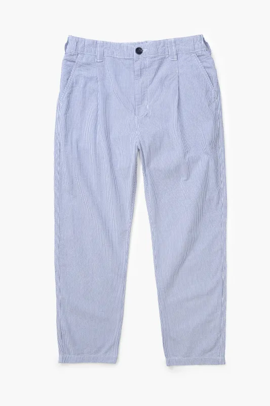 Seersucker Waiters Pant - Navy Stripe made by Service Works