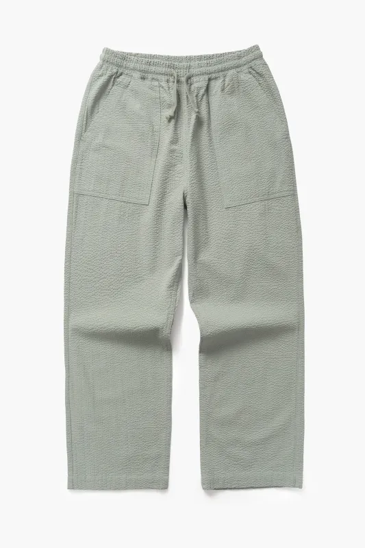 Seersucker Chef Pants - Sage made by Service Works