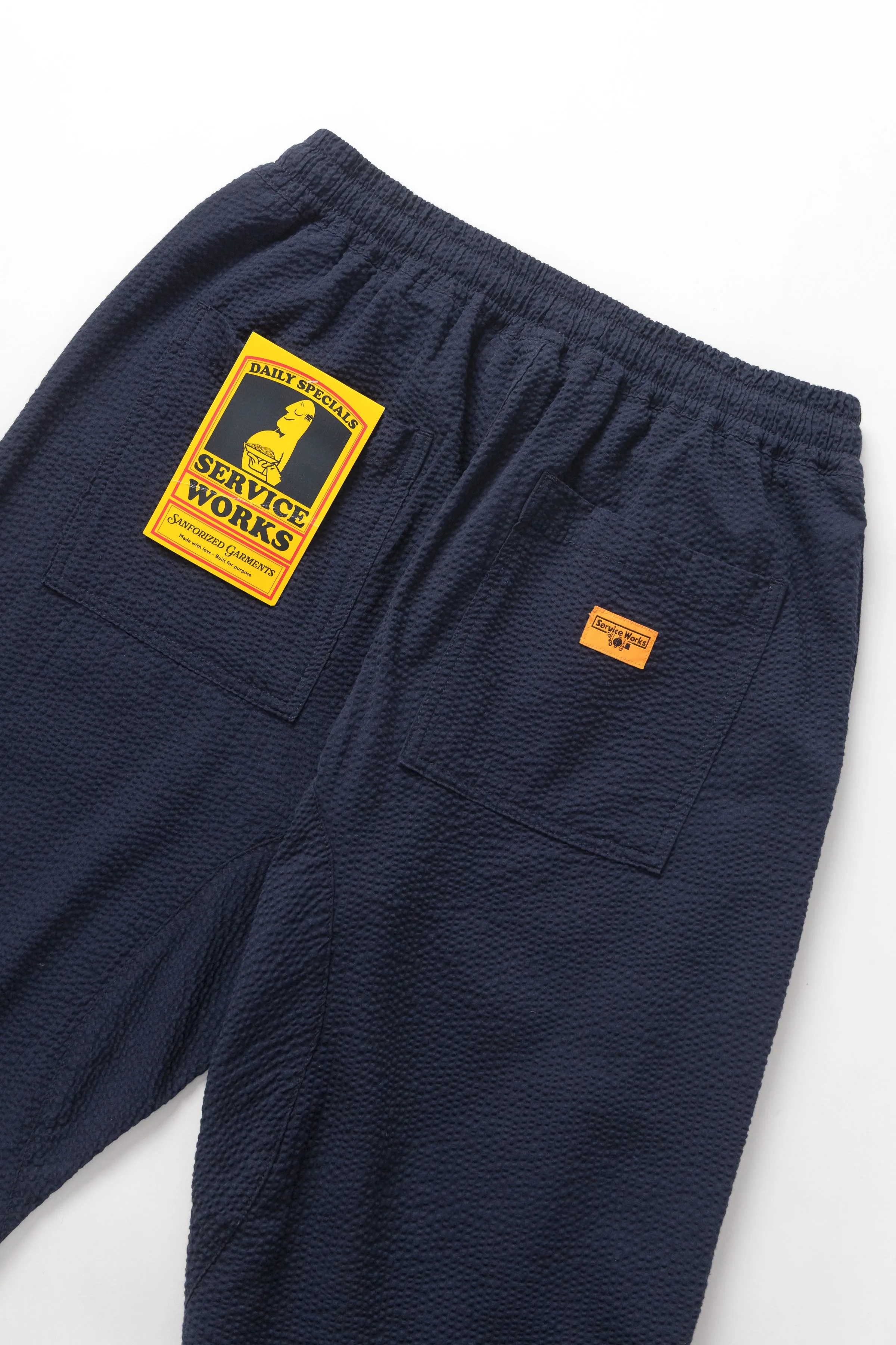 Seersucker Chef Pants - Dark Navy sold by Service Works product image thumbnail 4