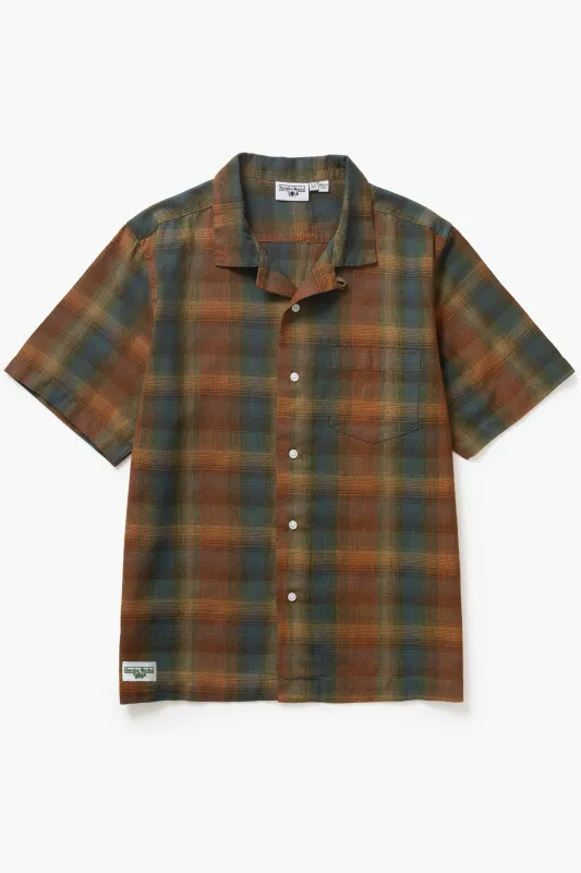 Plaid Resort Shirt - Brown sold by Service Works
