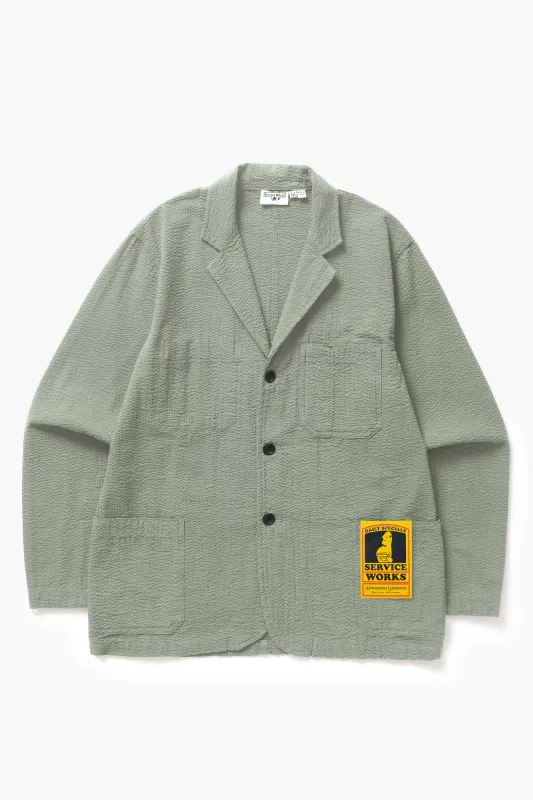 Seersucker Server Suit Jacket - Sage sold by Service Works