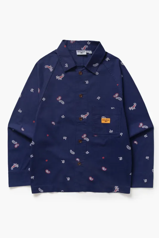 Paisley Front Of House Jacket - Royal sold by Service Works