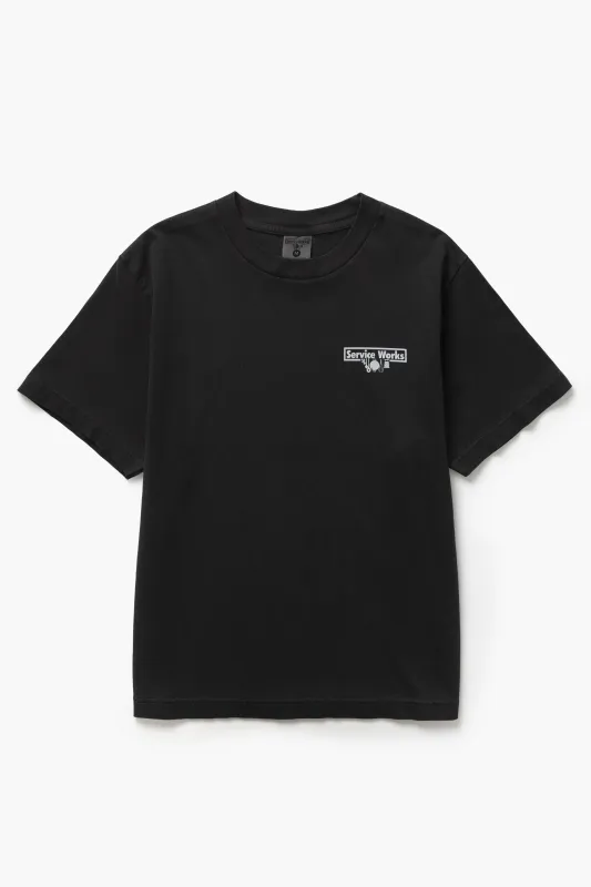 Pigment Dyed Trademark Tee - Black made by Service Works