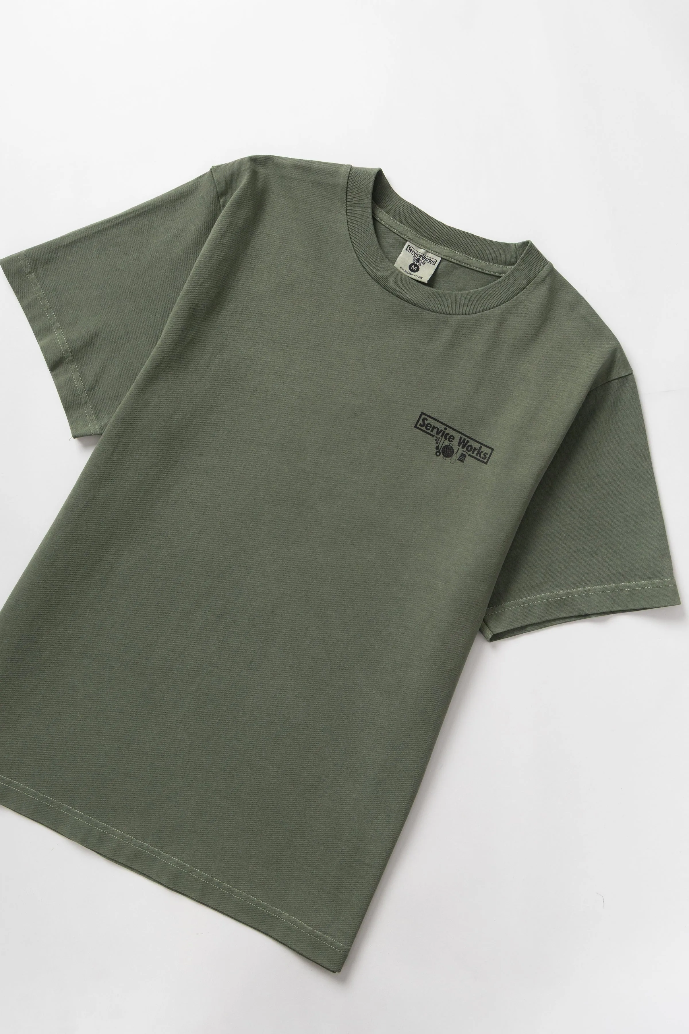 Pigment Dyed Trademark Tee - Olive sold by Service Works product image thumbnail 3