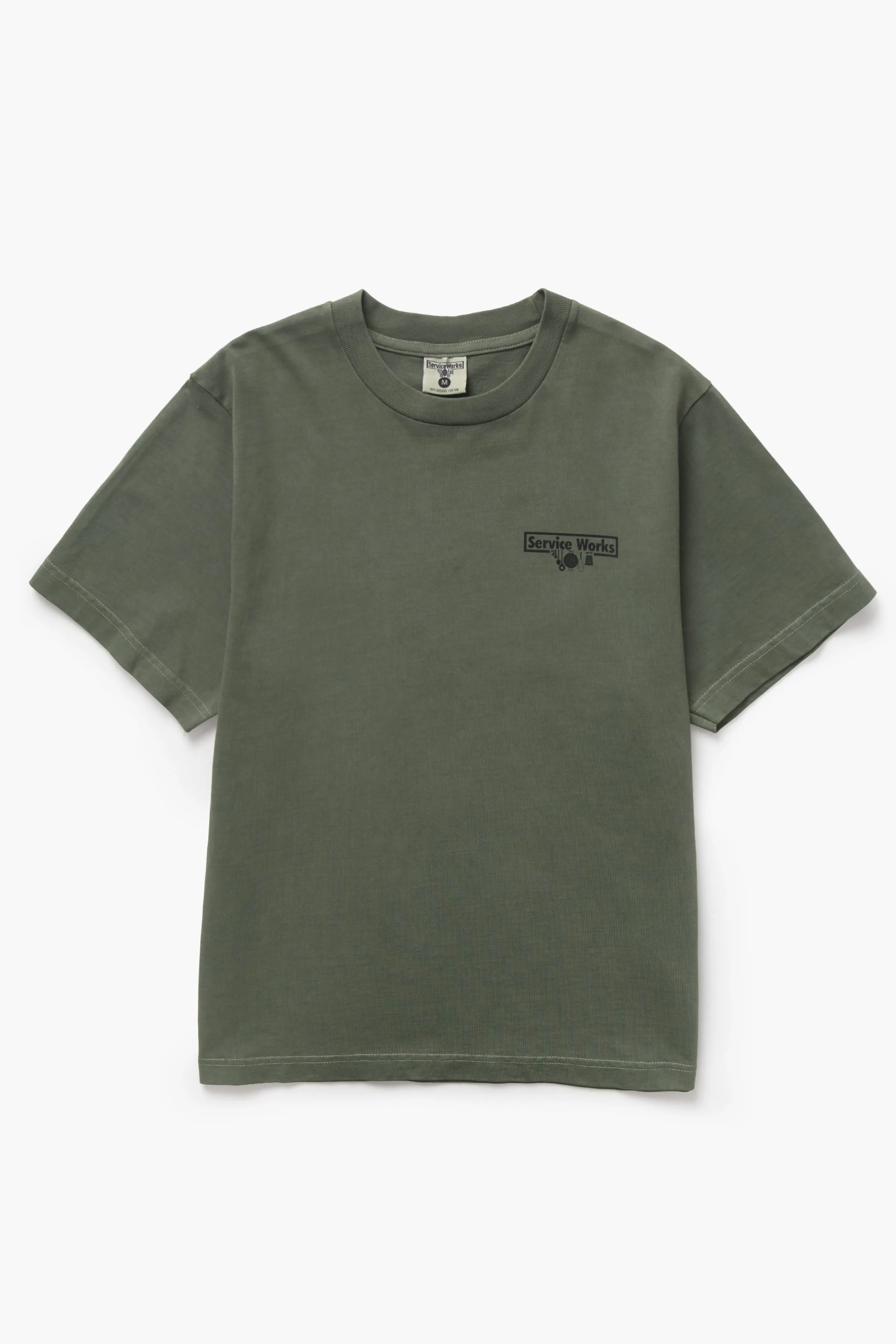 Pigment Dyed Trademark Tee - Olive sold by Service Works