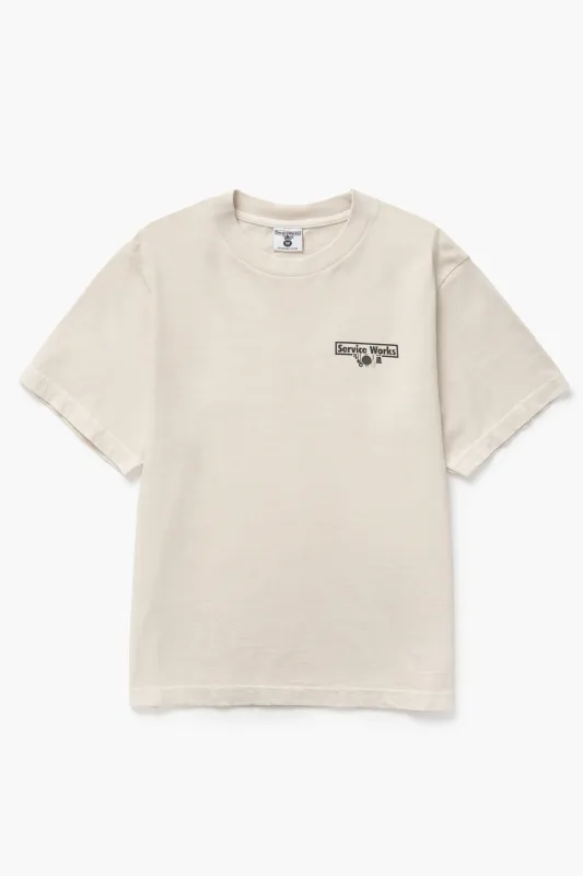 Pigment Dyed Trademark Tee - Natural sold by Service Works