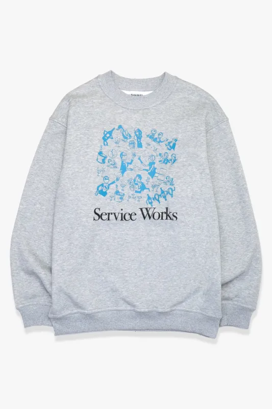 Soiree Crewneck - Grey made by Service Works