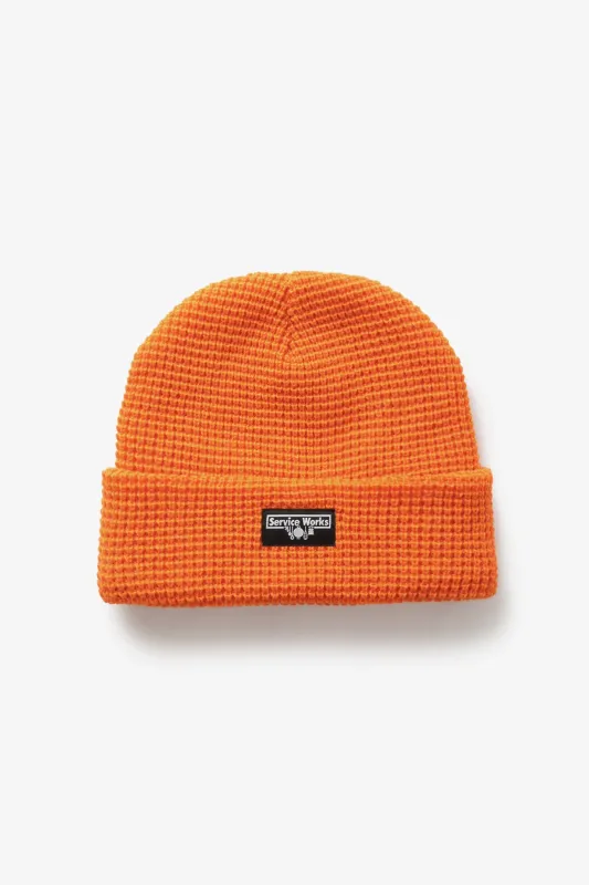 Waffle Logo Beanie - Orange made by Service Works