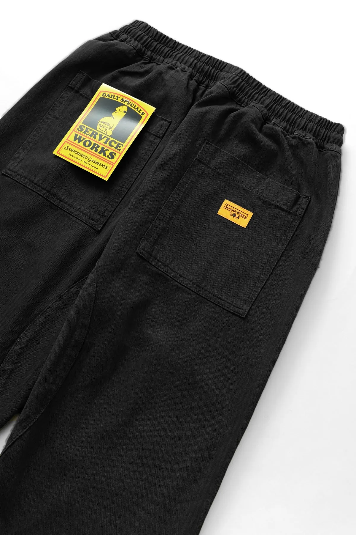 Herringbone Chef Pants - Black sold by Service Works product image thumbnail 5