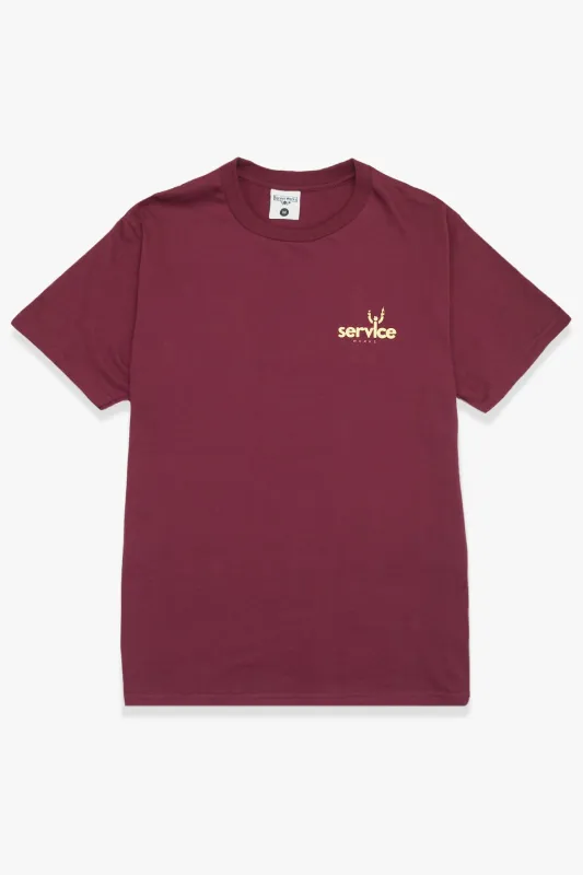 Sommelier Tee - Burgundy made by Service Works