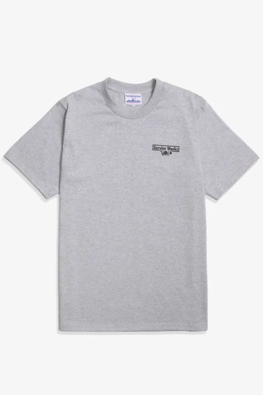 Heavyweight Logo Tee - Grey made by Service Works