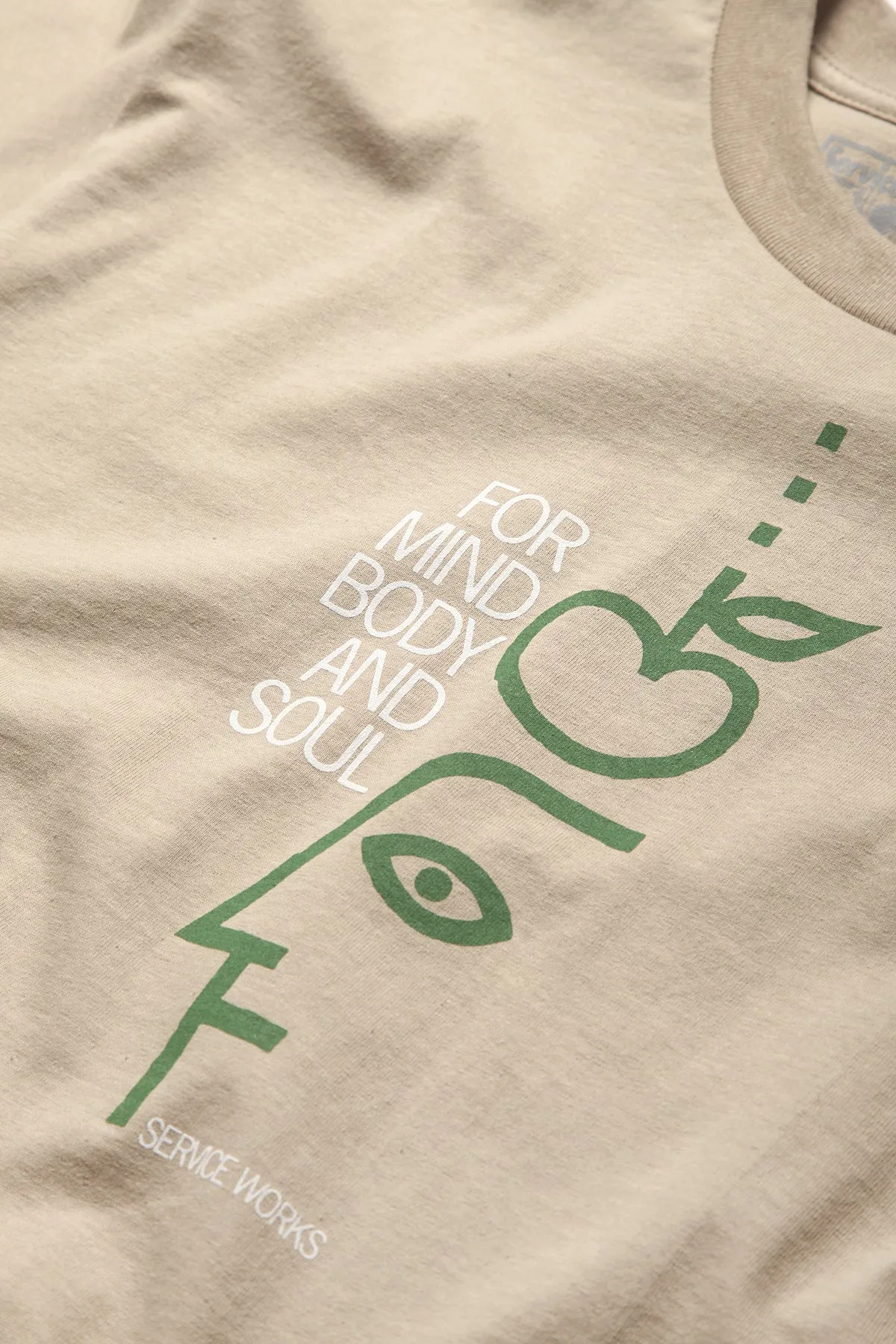 Mind, Body and Soul Tee - Mushroom sold by Service Works product image thumbnail 2