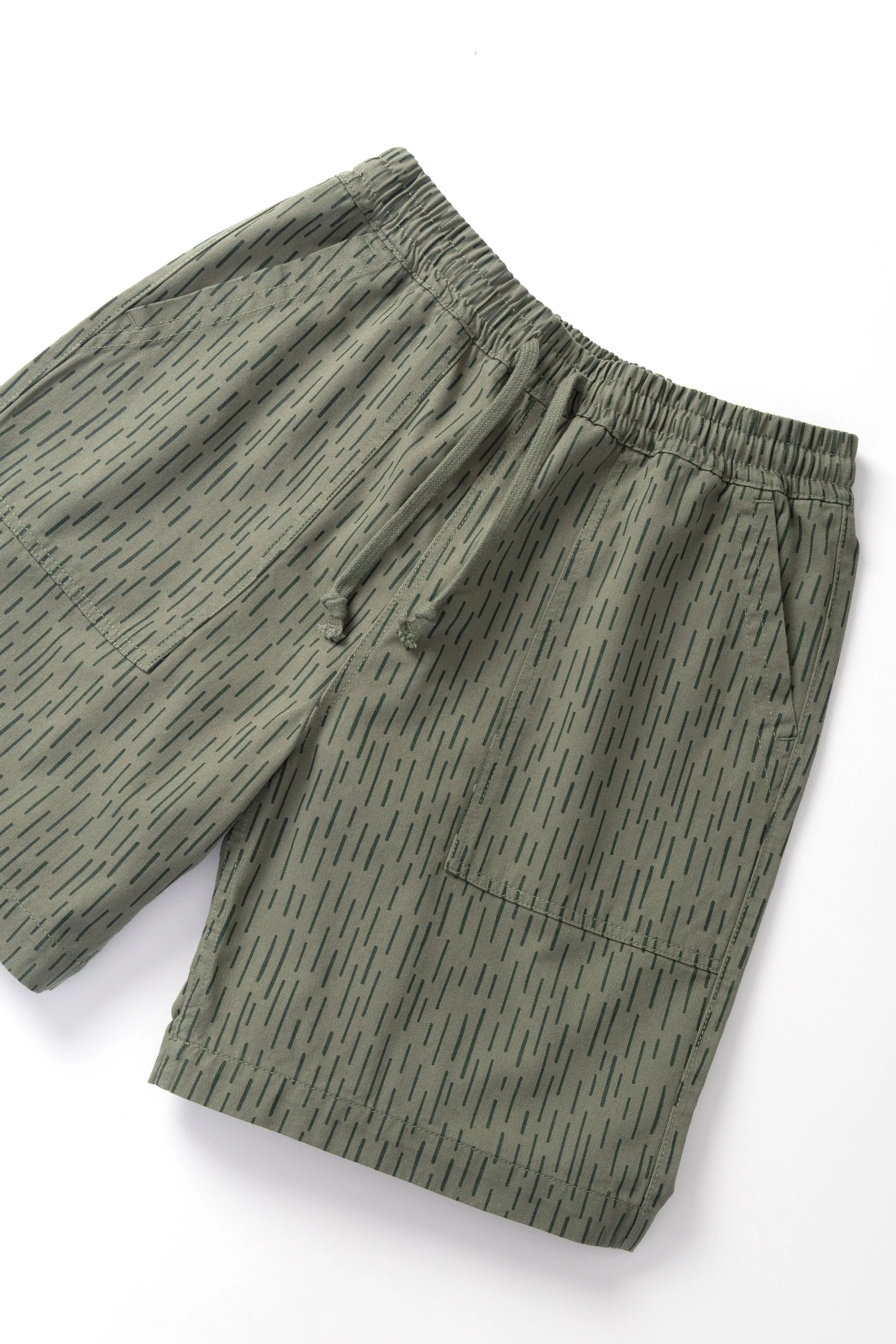 Patterned Chef Shorts - Raindrop Green sold by Service Works product image thumbnail 2