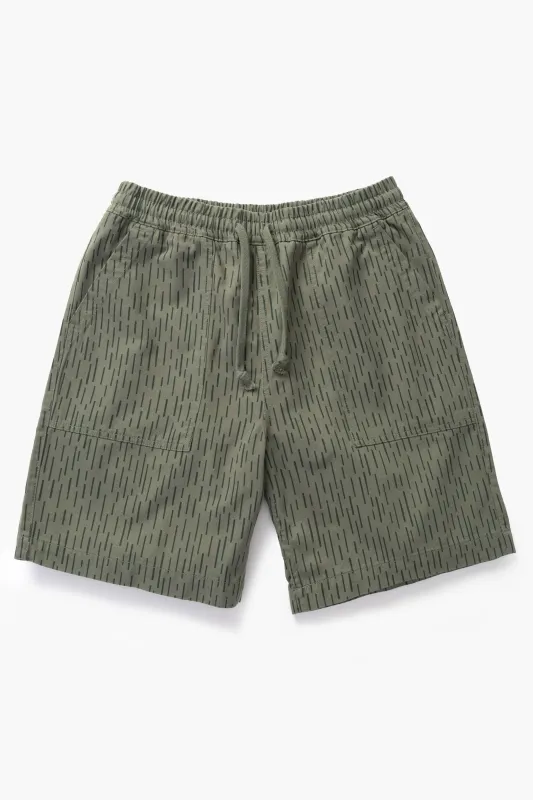 Patterned Chef Shorts - Raindrop Green made by Service Works