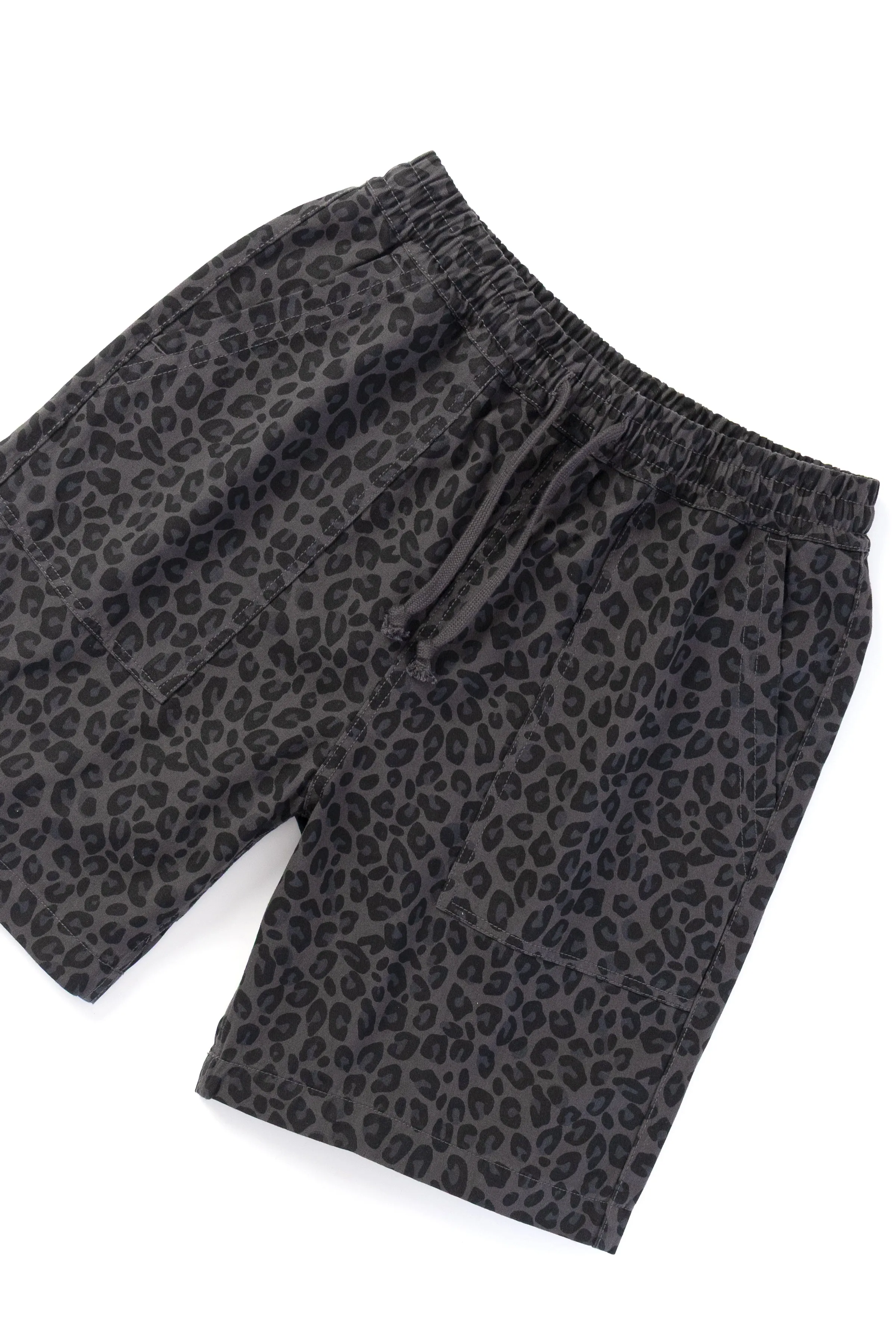 Patterned Chef Shorts - Black Leopard sold by Service Works product image thumbnail 2