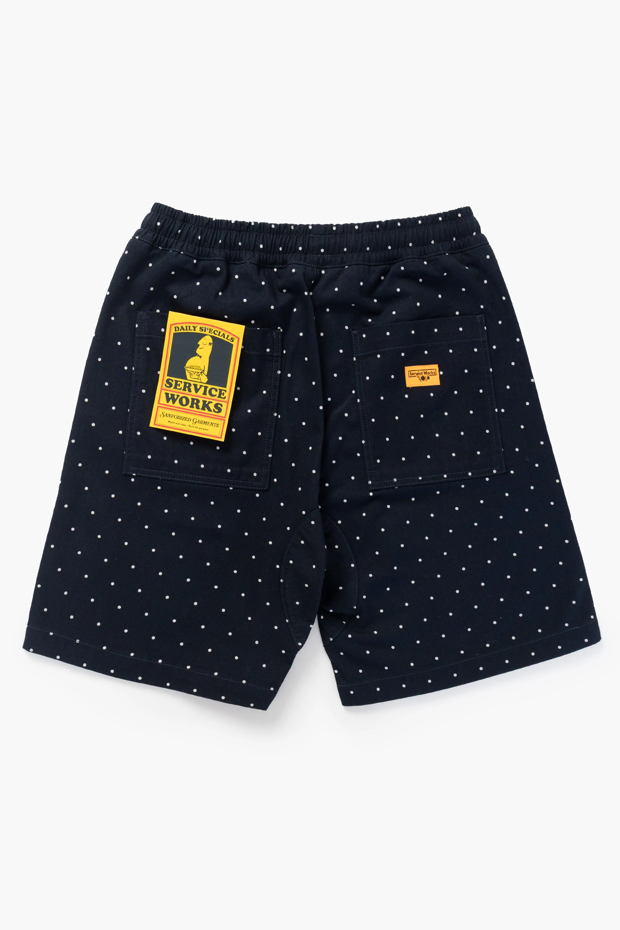 Polka Dot Chef Shorts - Navy sold by Service Works product image thumbnail 4