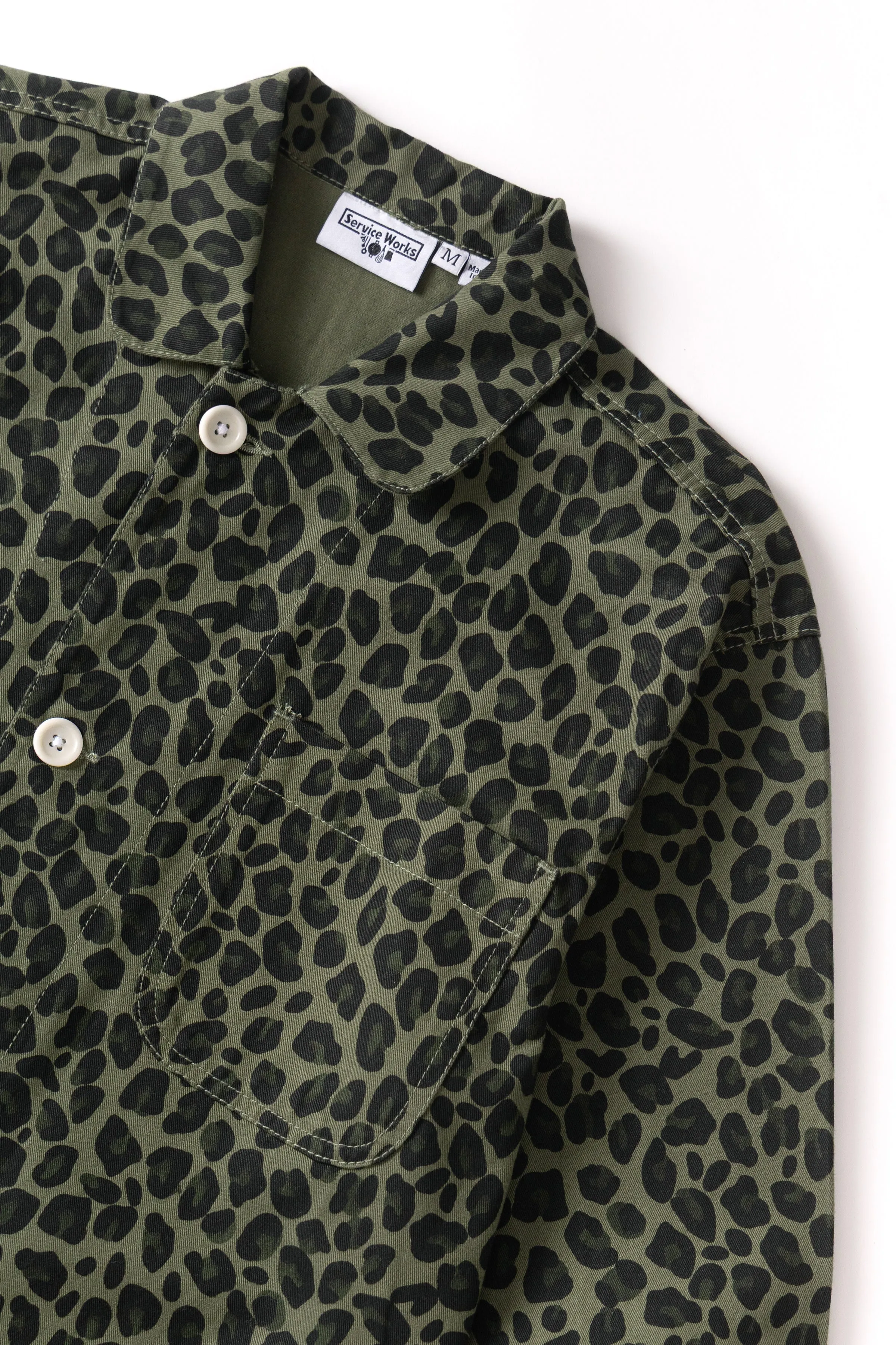 Patterned Easy Chef Shirt - Green Leopard sold by Service Works product image thumbnail 4