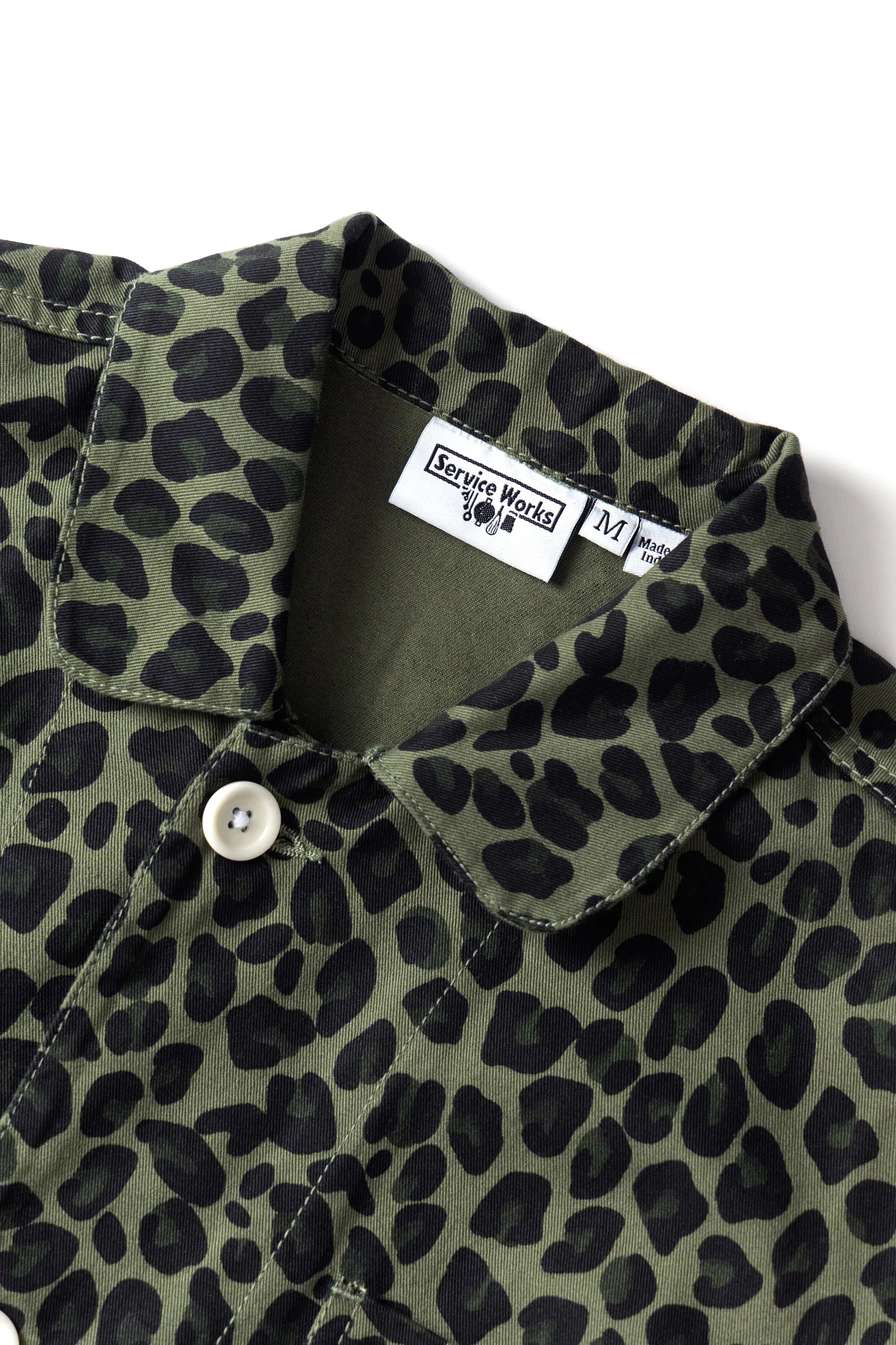 Patterned Easy Chef Shirt - Green Leopard sold by Service Works product image thumbnail 2