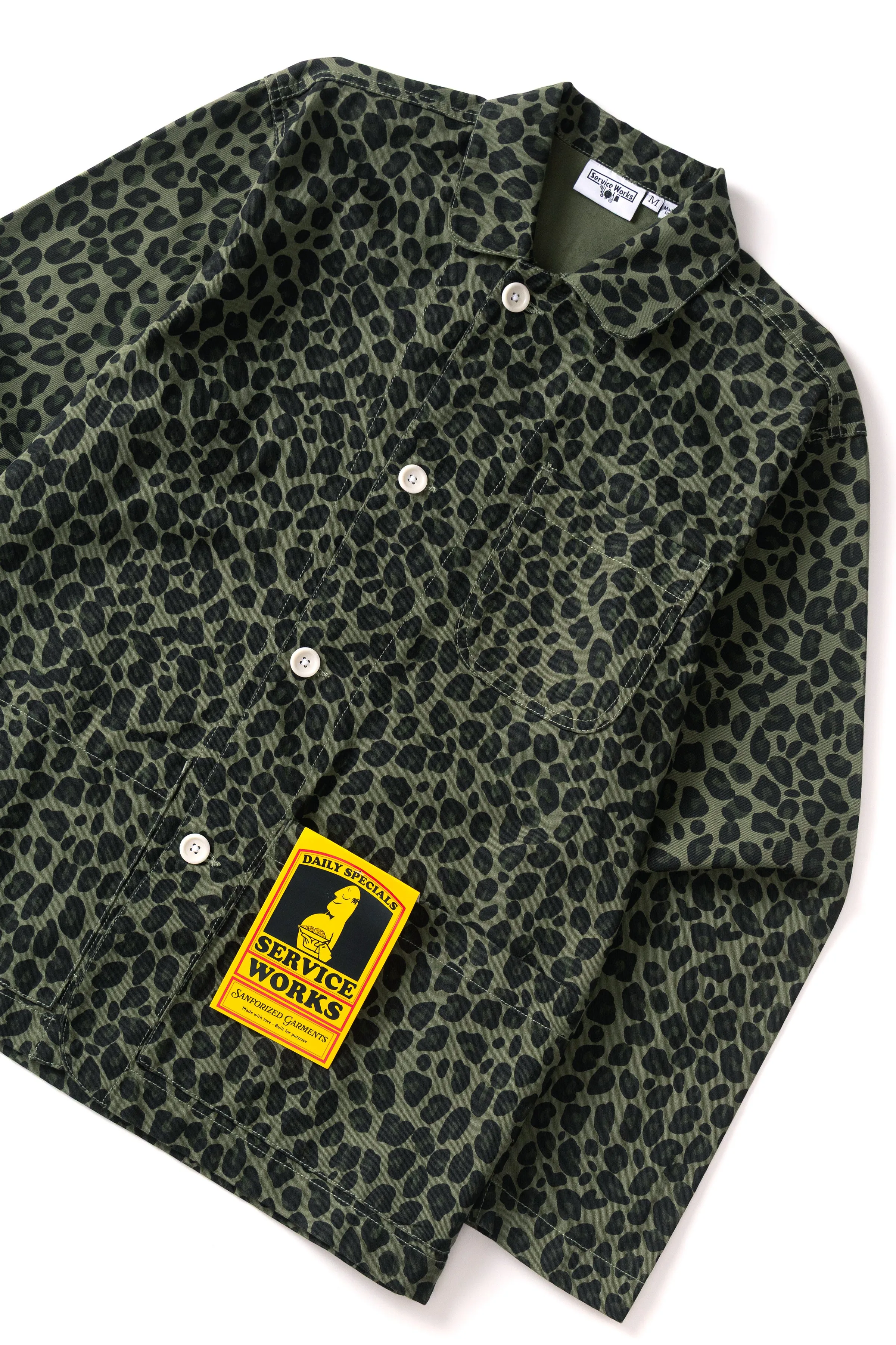 Patterned Easy Chef Shirt - Green Leopard sold by Service Works product image thumbnail 3