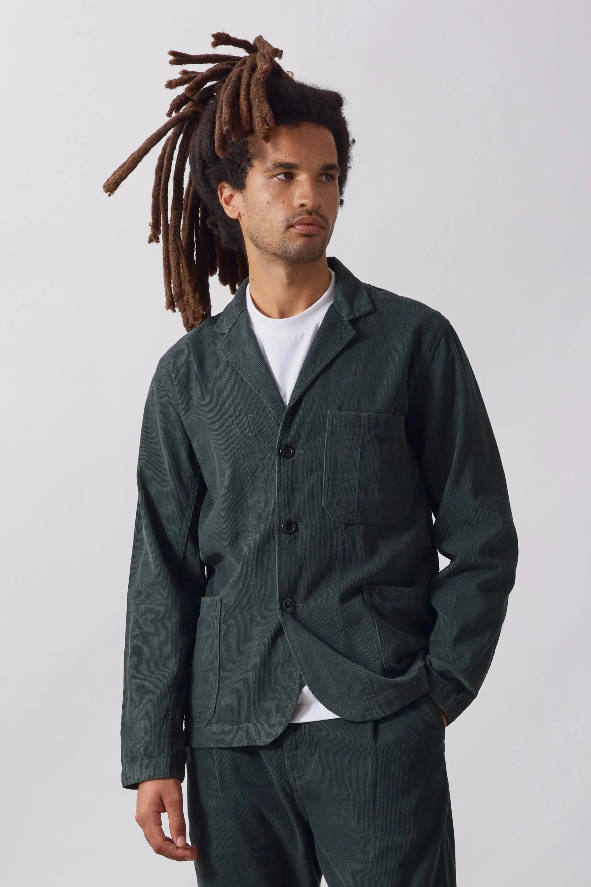 Fine Cord Server Suit Jacket - Jewel sold by Service Works product image thumbnail 2