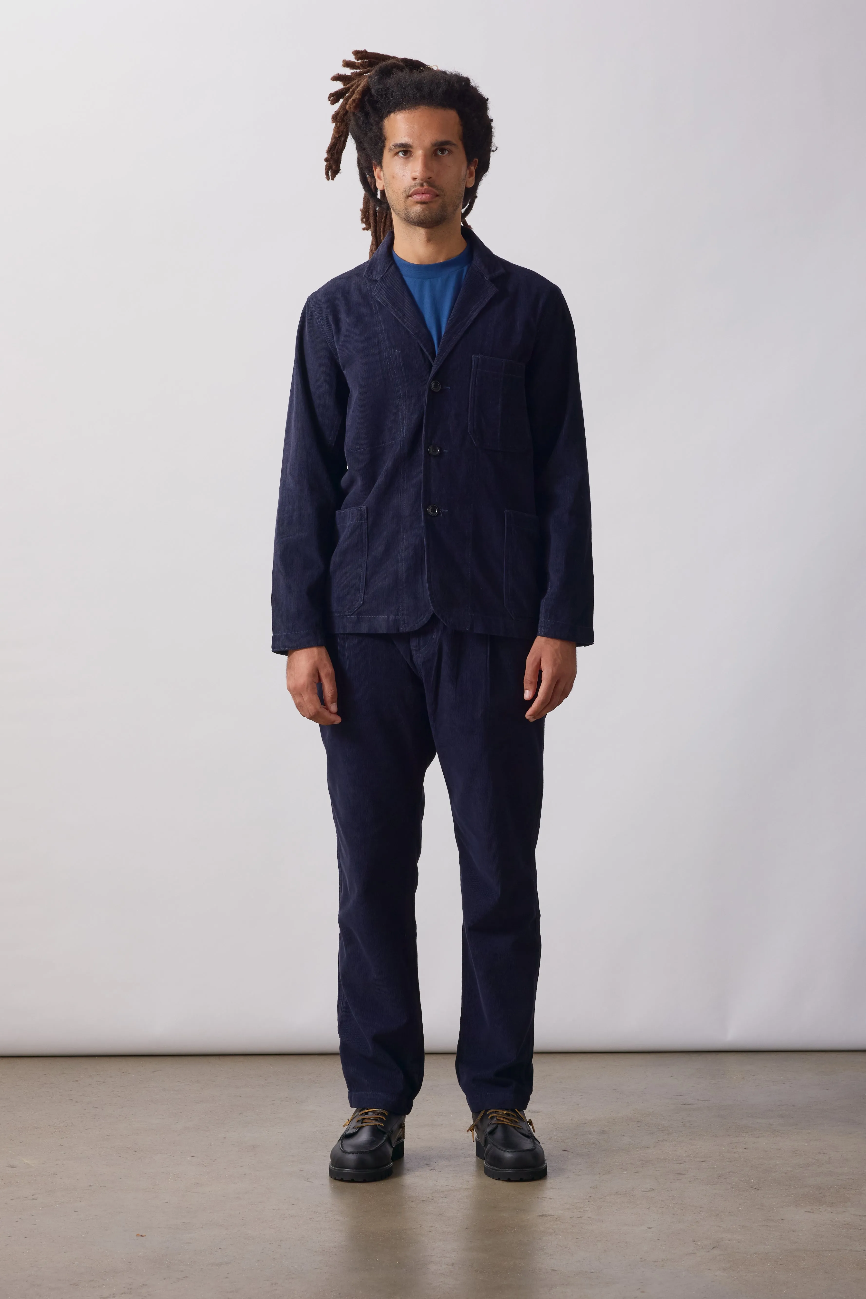 Fine Cord Server Suit Jacket - Dark Navy sold by Service Works product image thumbnail 3