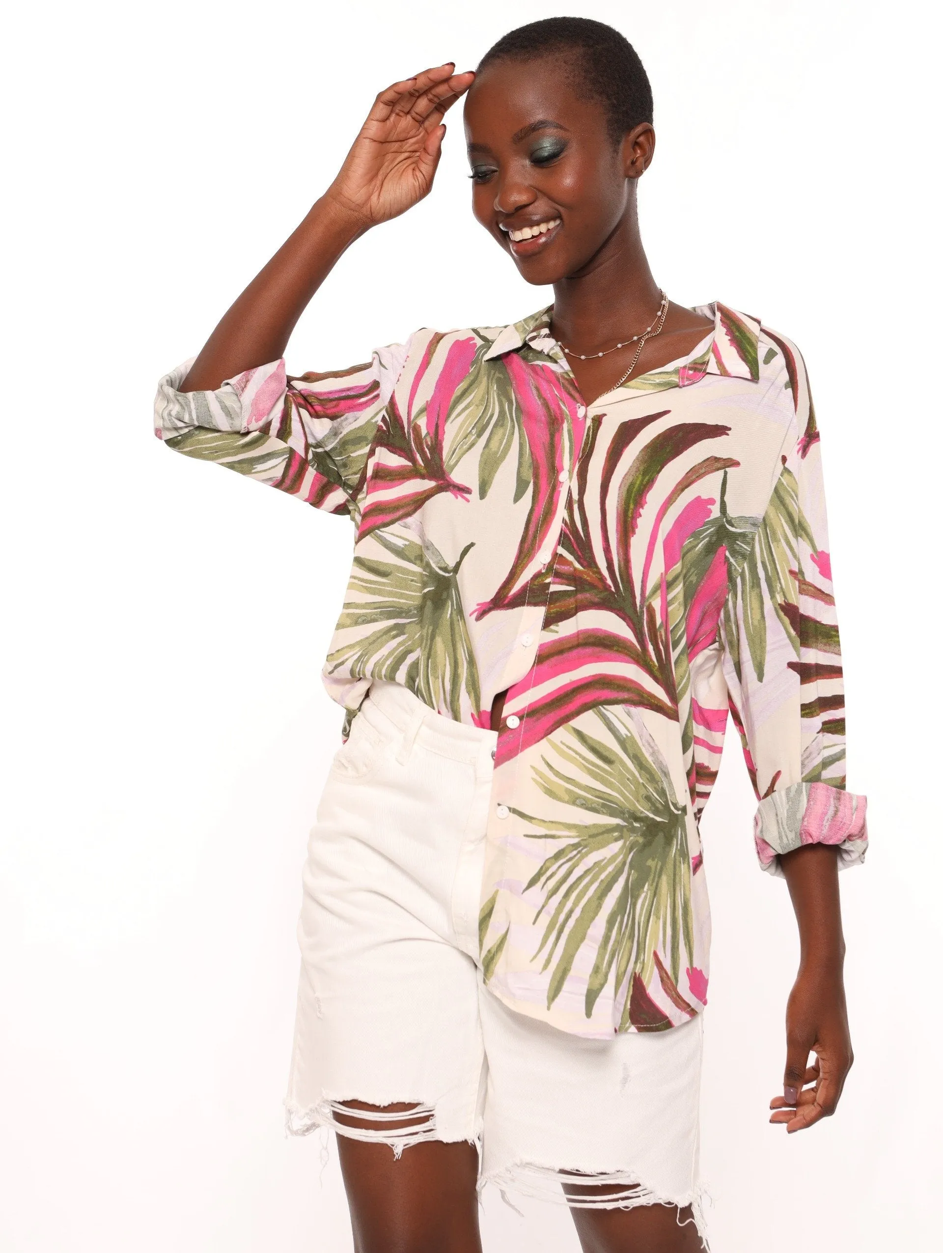 Ladies Tropical Ovasize Shirt sold by Edgars