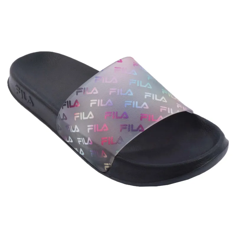 Ladies Mavi Iridescent Slide Sandal - Black sold by Edgars 