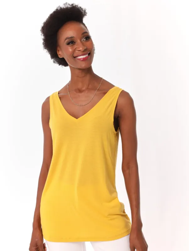 Ladies Relaxed Vest - Yellow sold by Edgars 