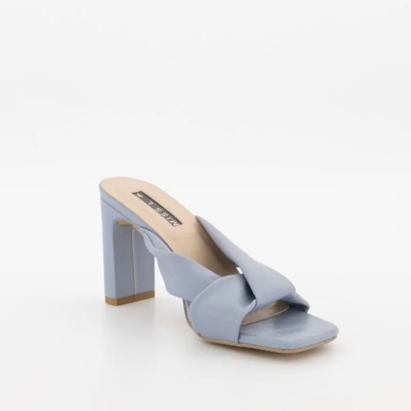 Ladies Interlinked Flat Tube  Mule Heel - Teal sold by Edgars 