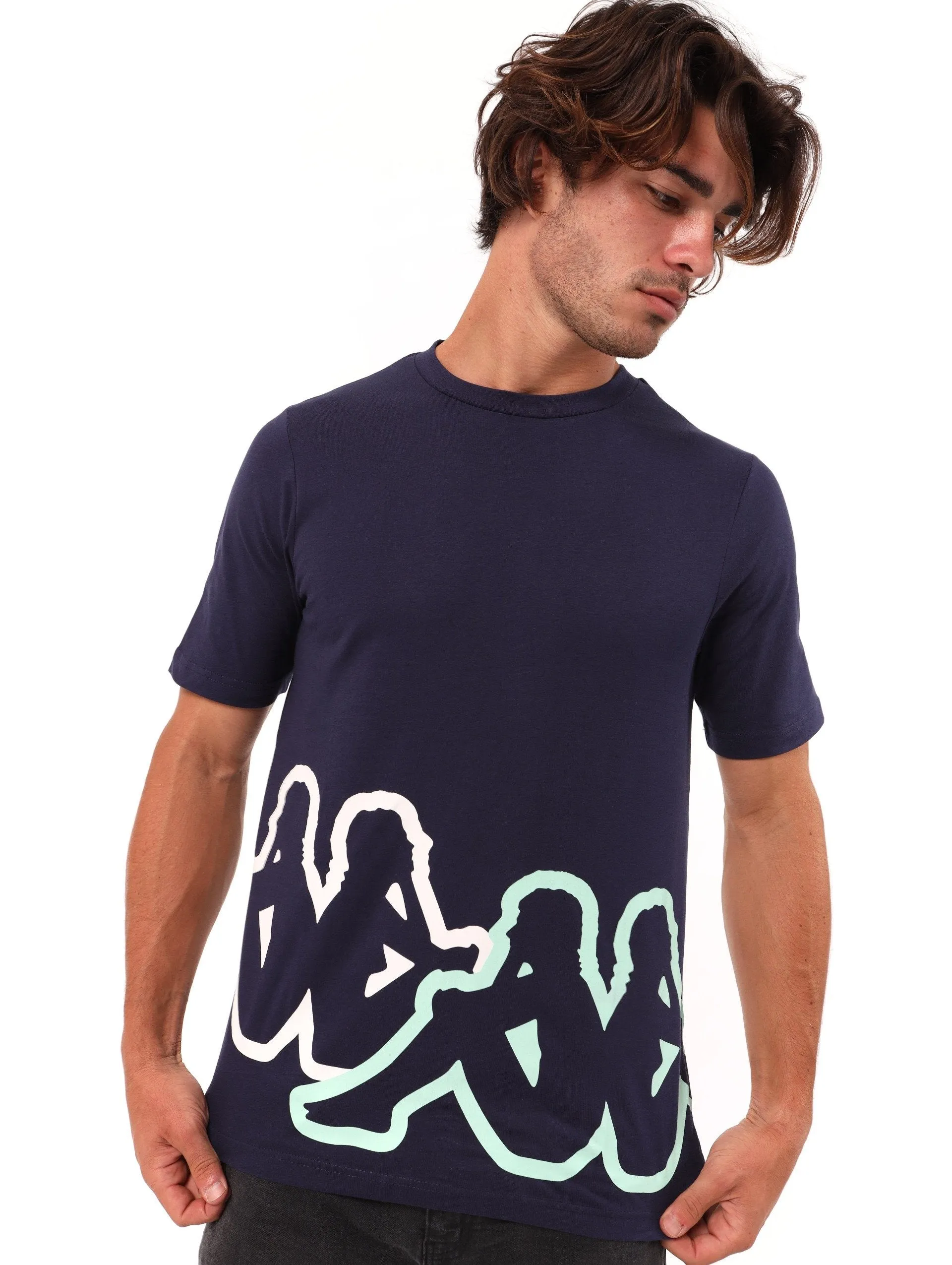 Men's Logo Cufs Tee - Blue Marine sold by Edgars