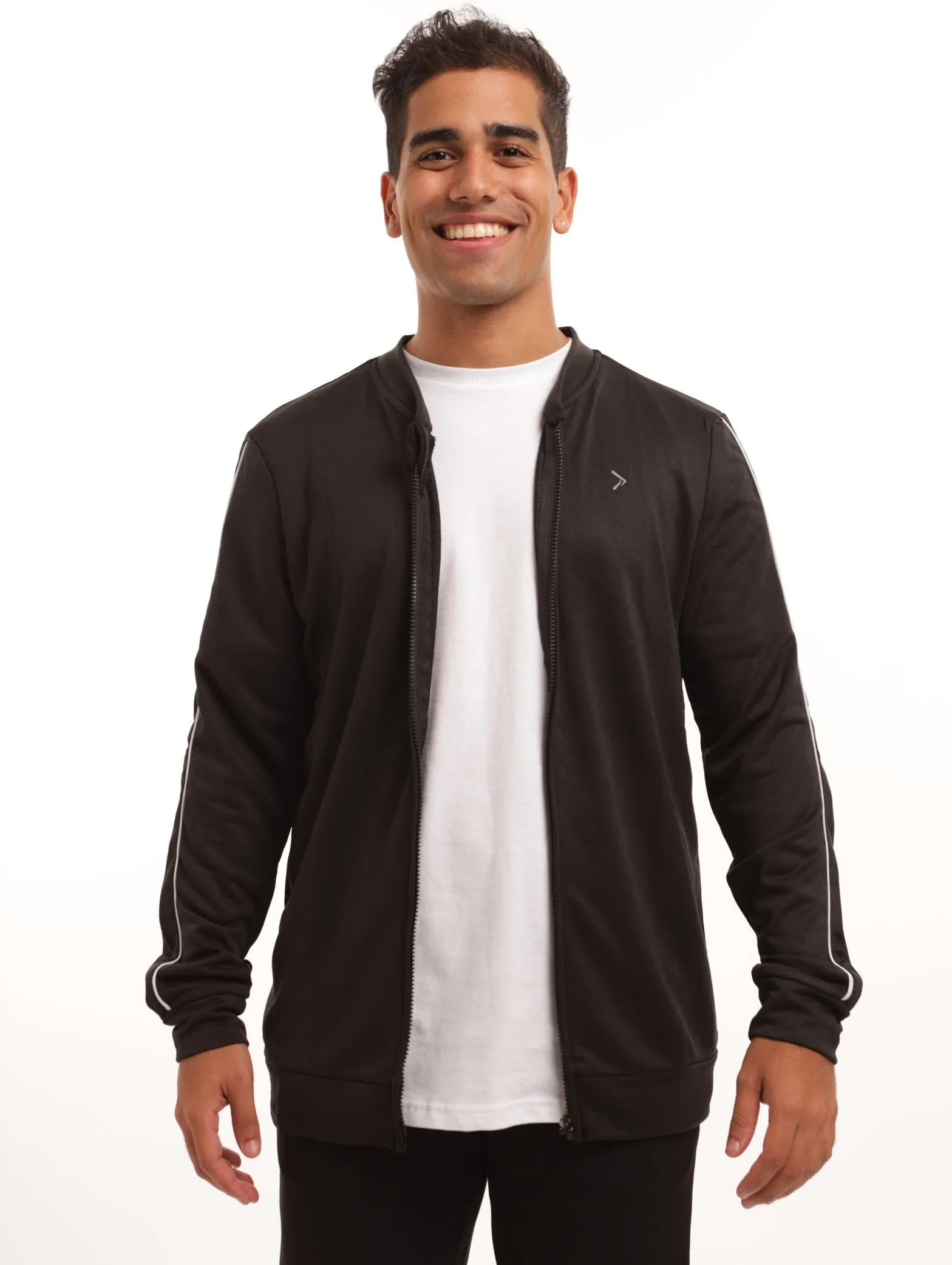 Men's Tricot Zip-Through Jacket - Black sold by Edgars