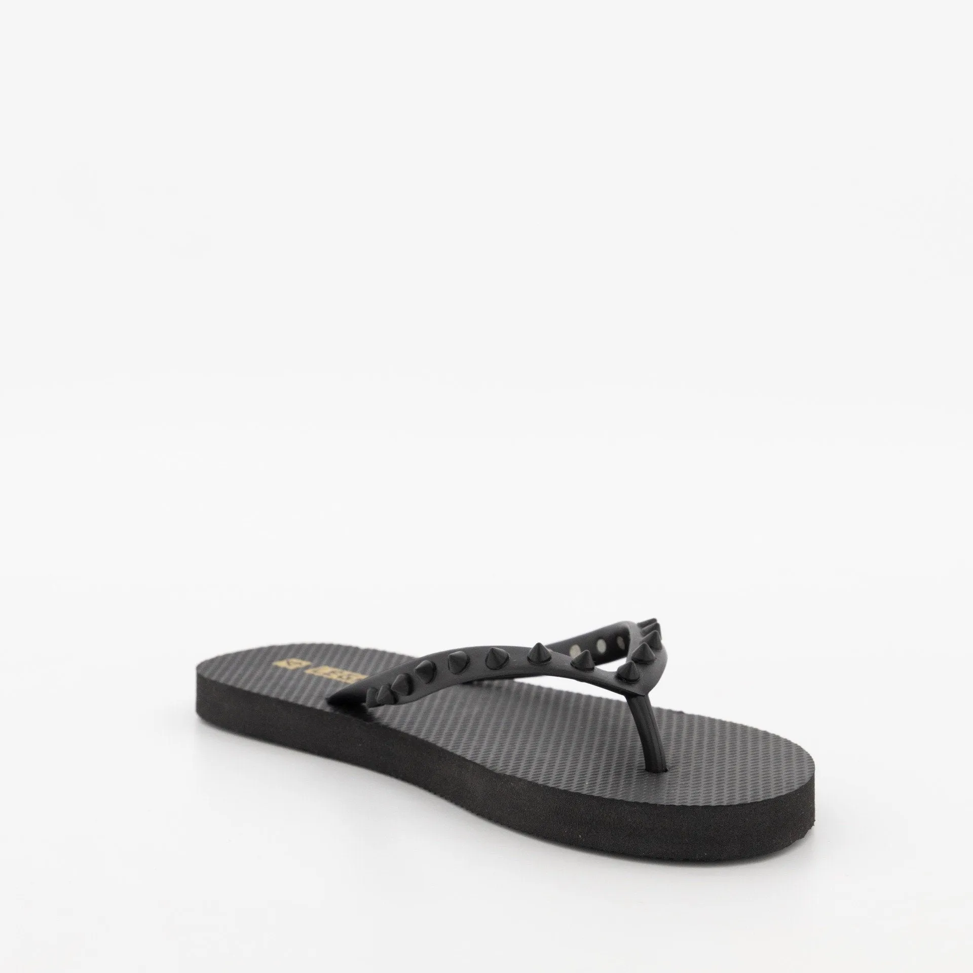 Ladies Eva Studded Flip Flop - Black sold by Edgars