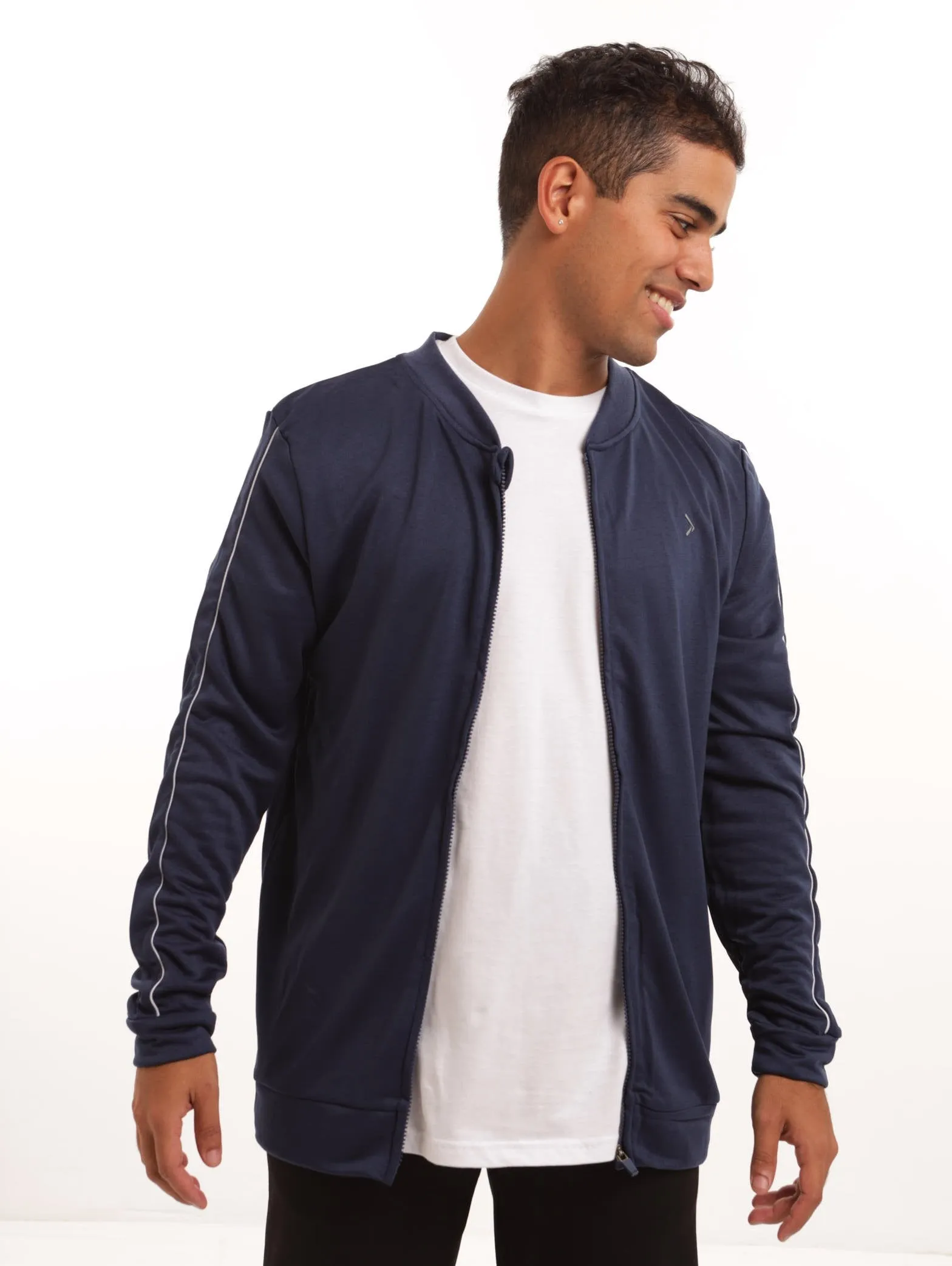 Men's Tricot Zip-Through Jacket - Navy sold by Edgars