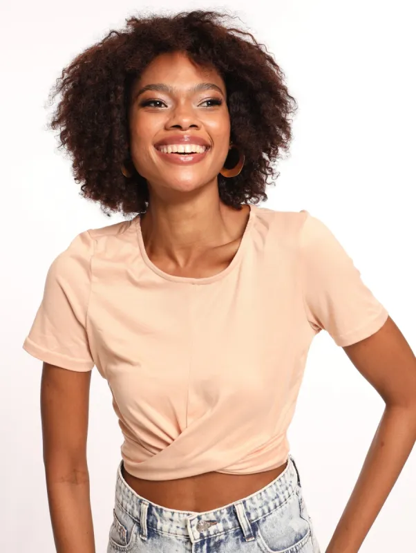 Ladies Front Twist Top - Stone sold by Edgars 