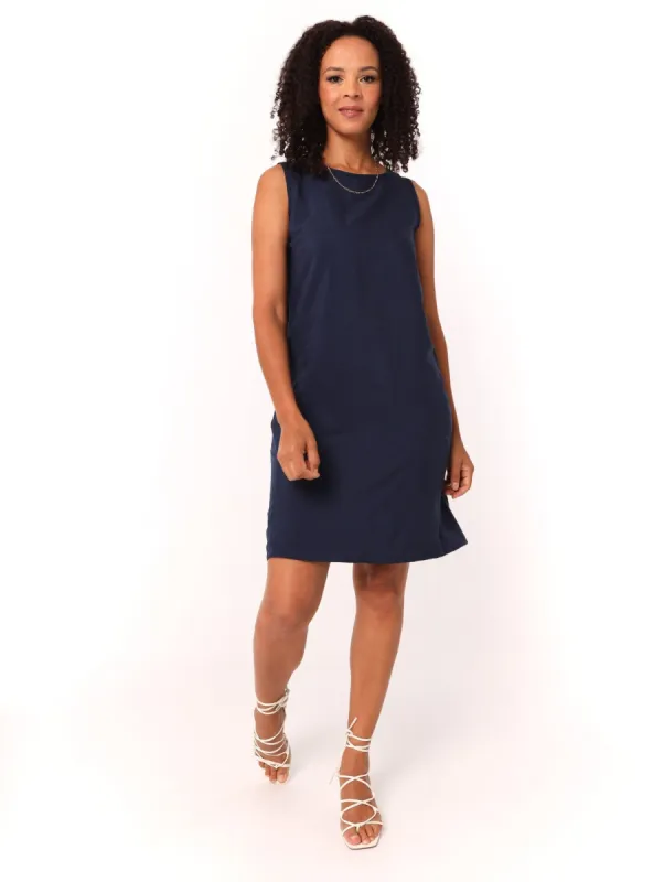 Ladies Shift Dress - Navy sold by Edgars 