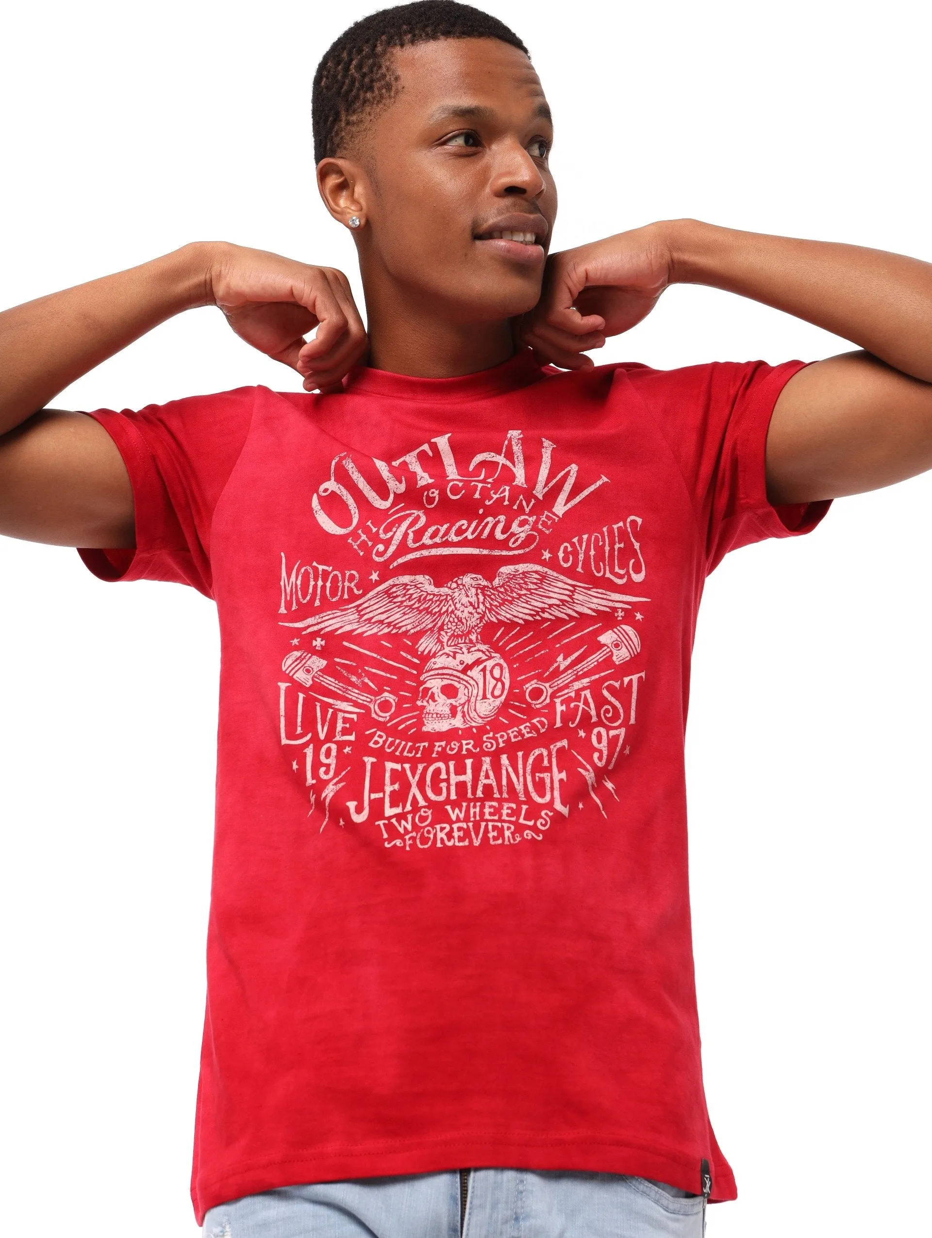 Men's Red Outlaw Spectra Tee - Deep Red sold by Edgars