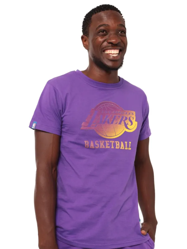 Men's Lakers Ombre Print Tee- Purple sold by Edgars