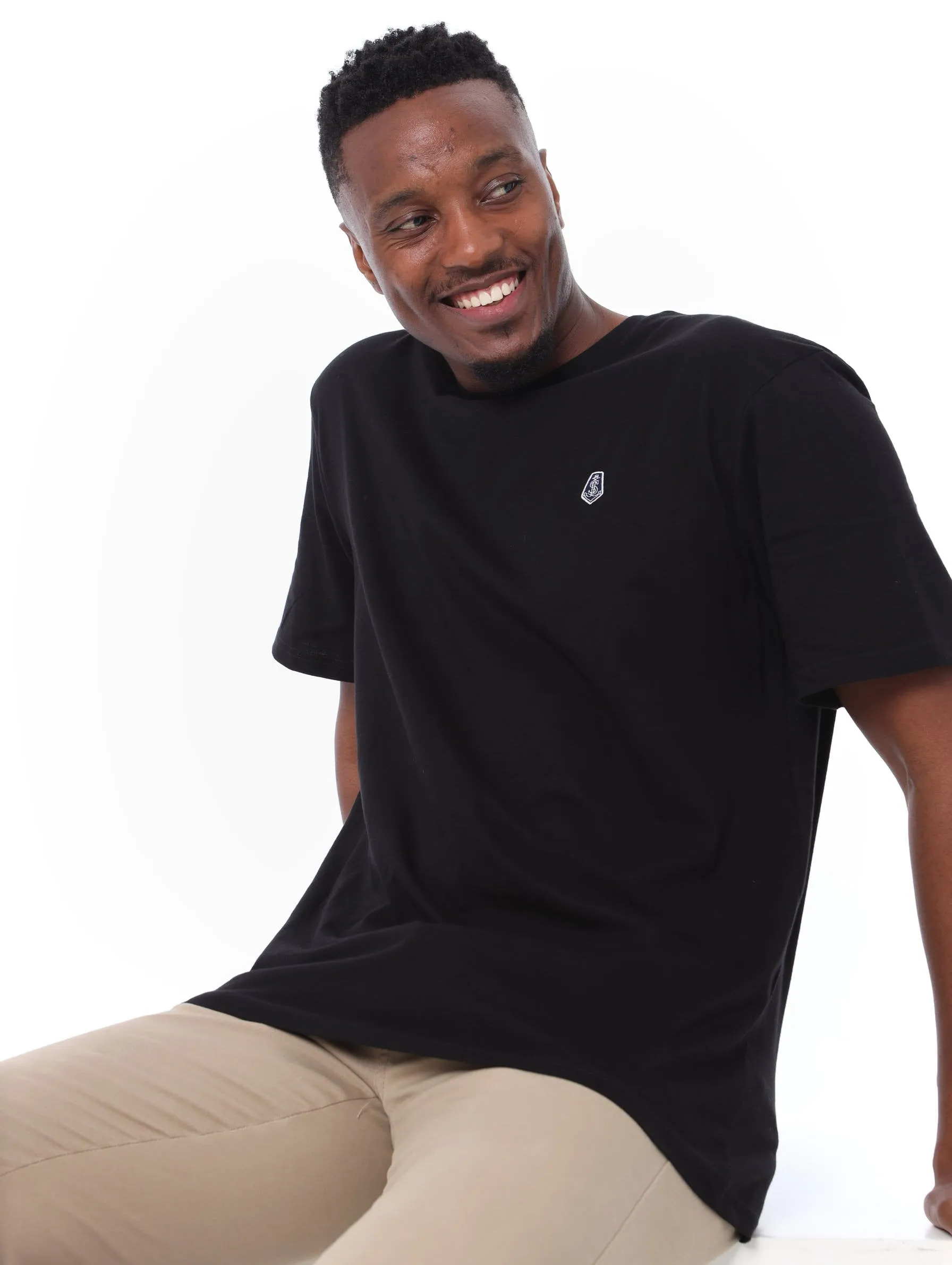Men's Basic Crew Tee - Black sold by Edgars