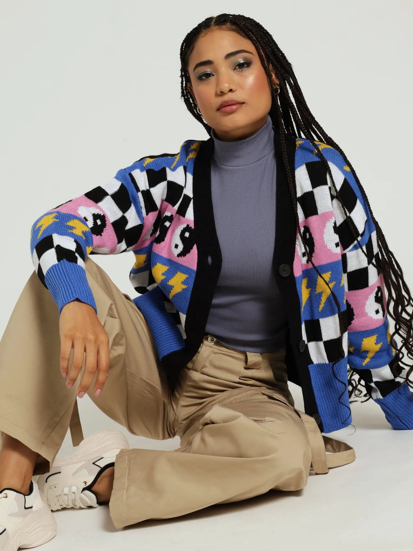 Racer Bolt Cardigan sold by Edgars