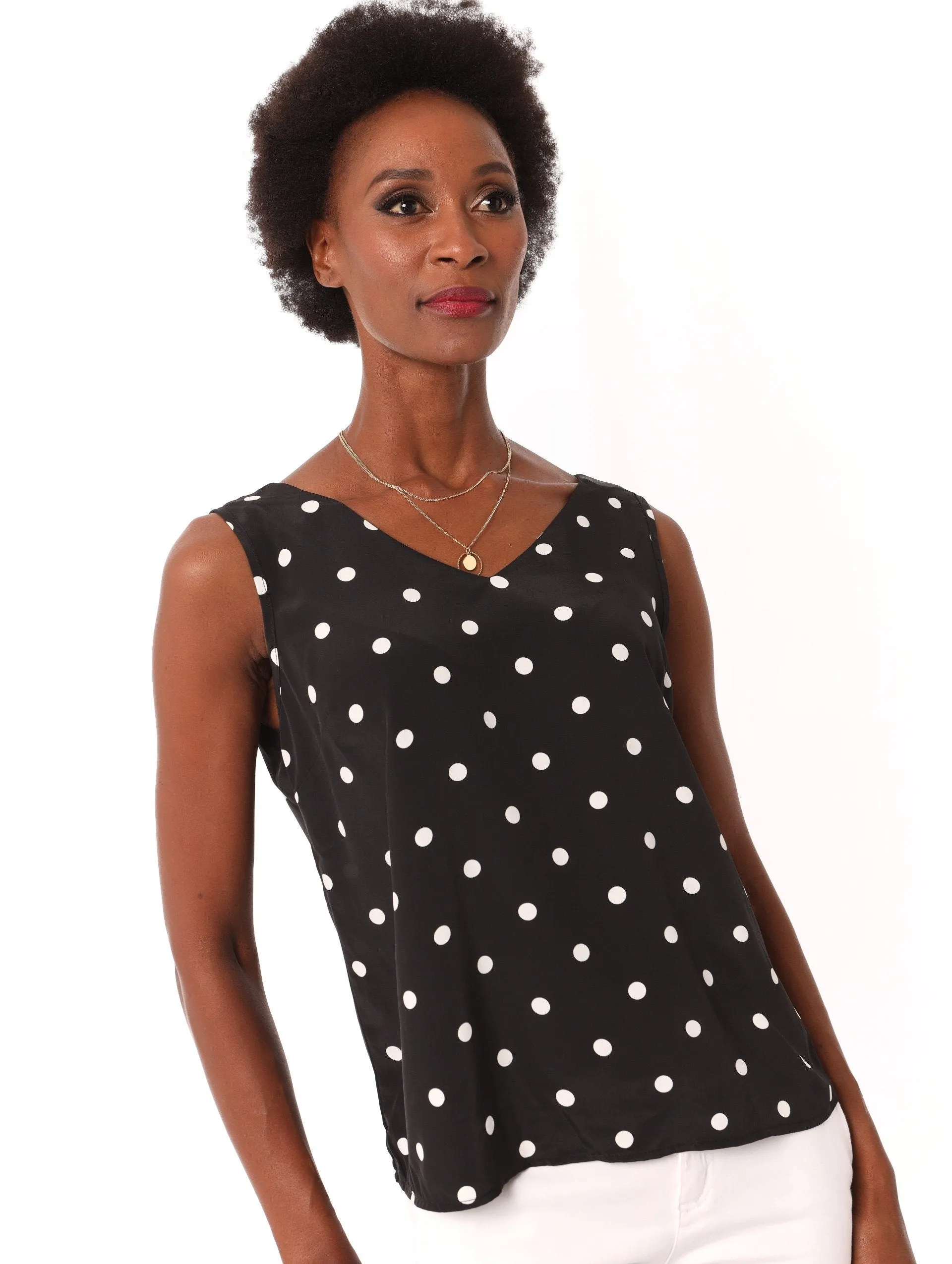Ladies Woven Tank sold by Edgars