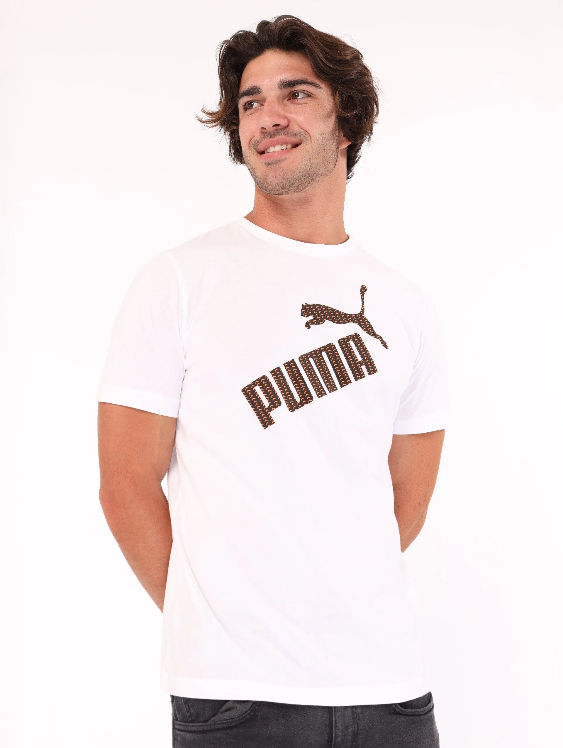 Men's Slant Graphic Tee - White sold by Edgars