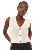 Ladies Button Thru Cami - White sold by Edgars 