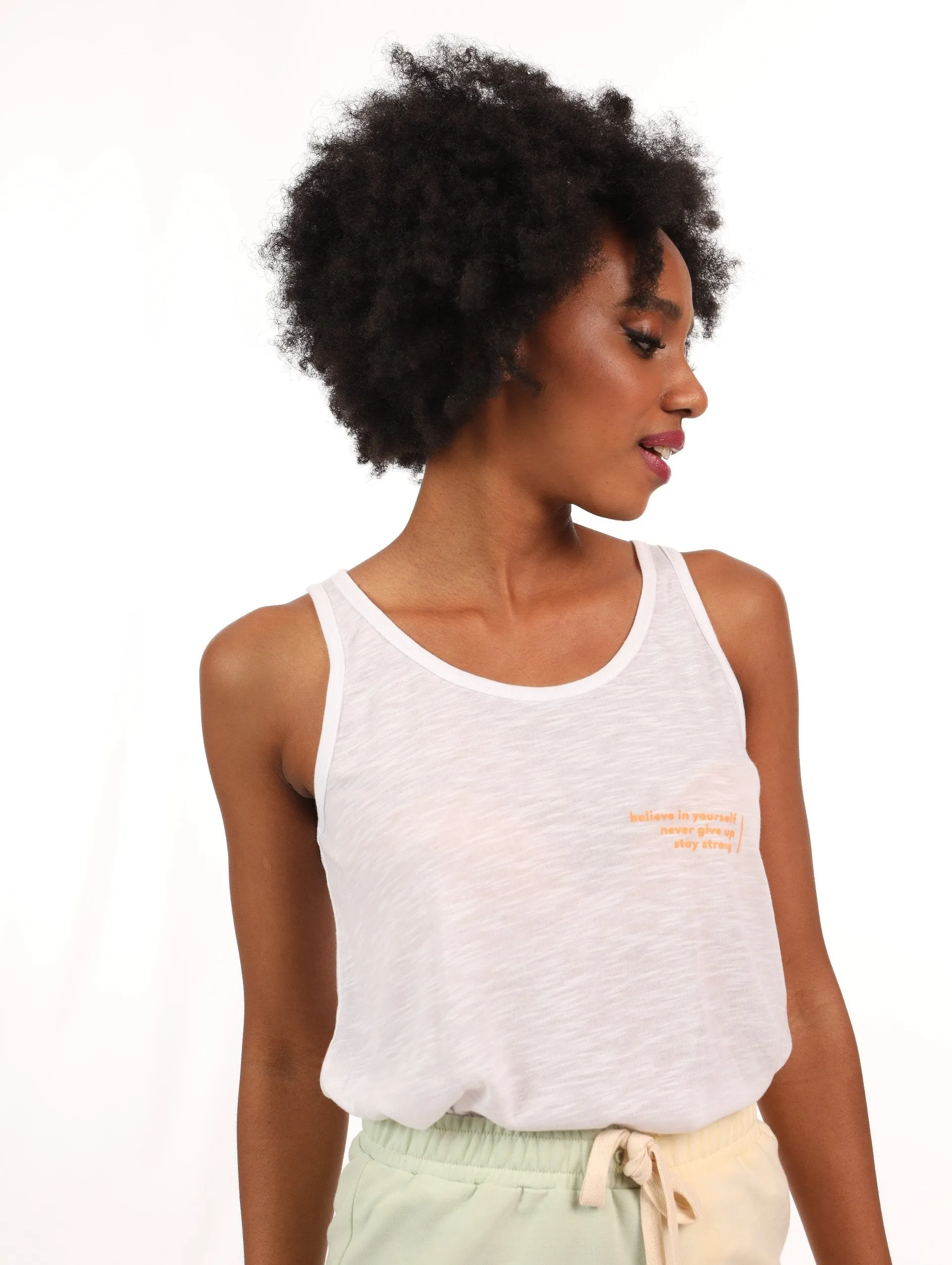 Ladies Tie Front Top - White sold by Edgars