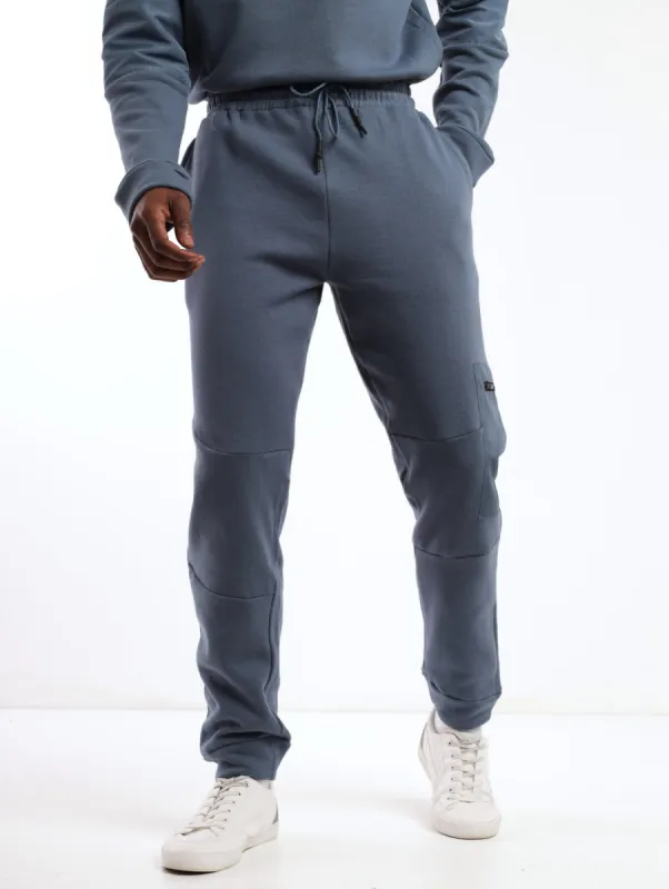 Men's Nylon Yoke Fleece Bottom - Blue sold by Edgars 