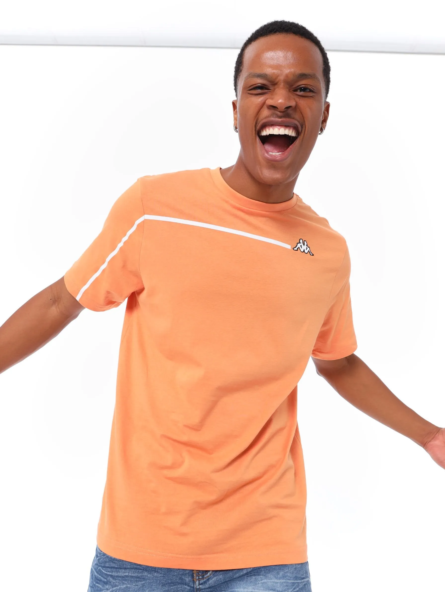 Men's Logo Curtis Tee - Orange Clay sold by Edgars