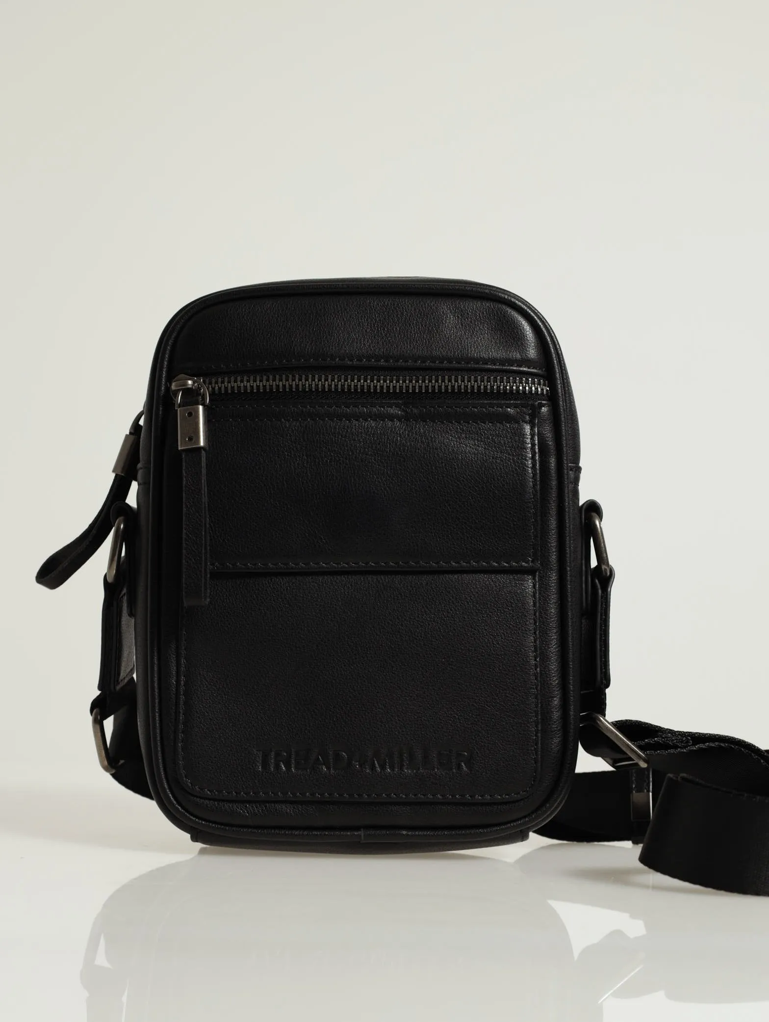 Leather Crossbody Bag - Black sold by Edgars